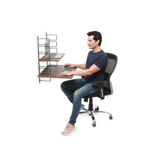 Fitizen Rack Black & Urban Teak Standing Desk