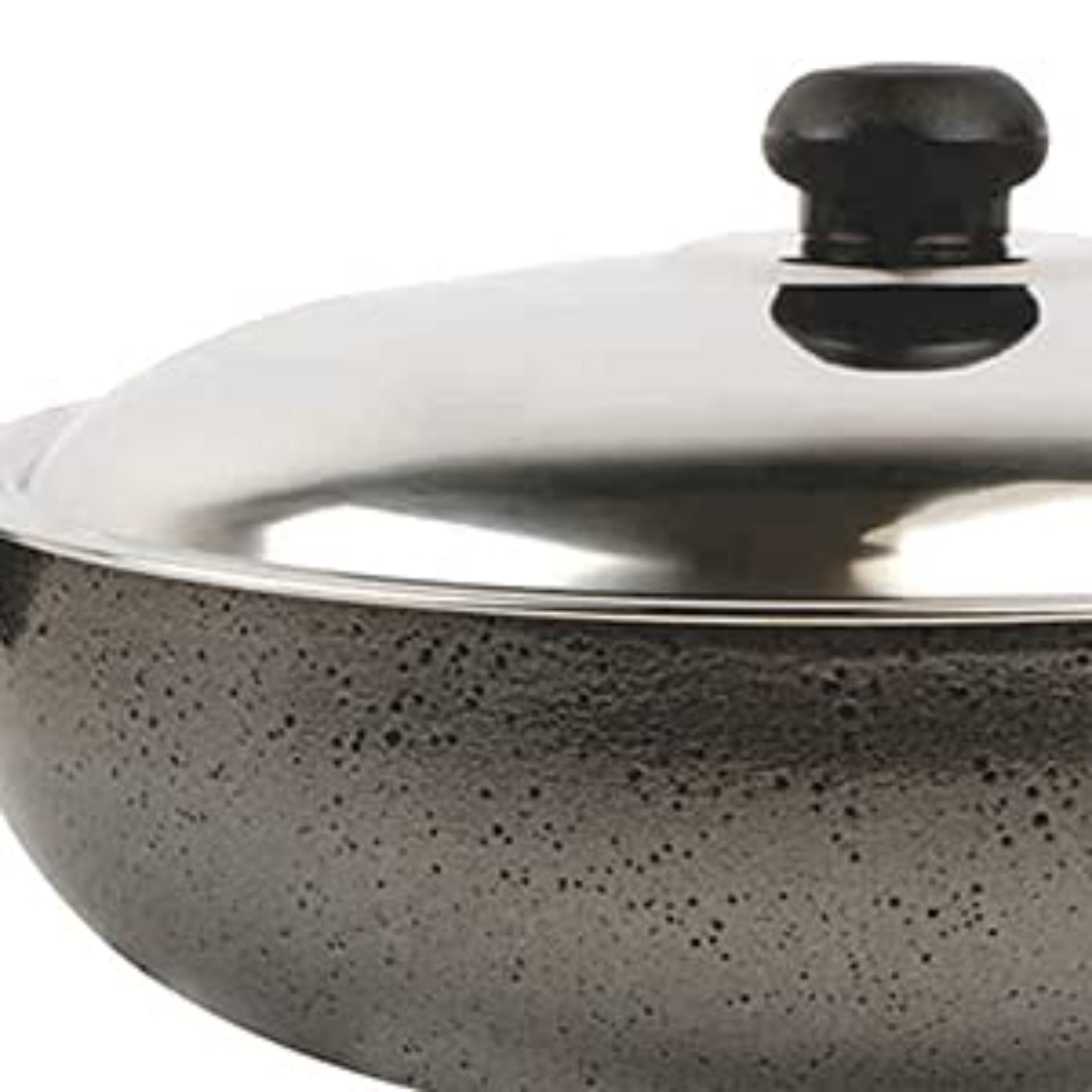 KANCHAN Deep Kadhai with SS Lid - 2.50 Ltr Non - Stick Cookwares