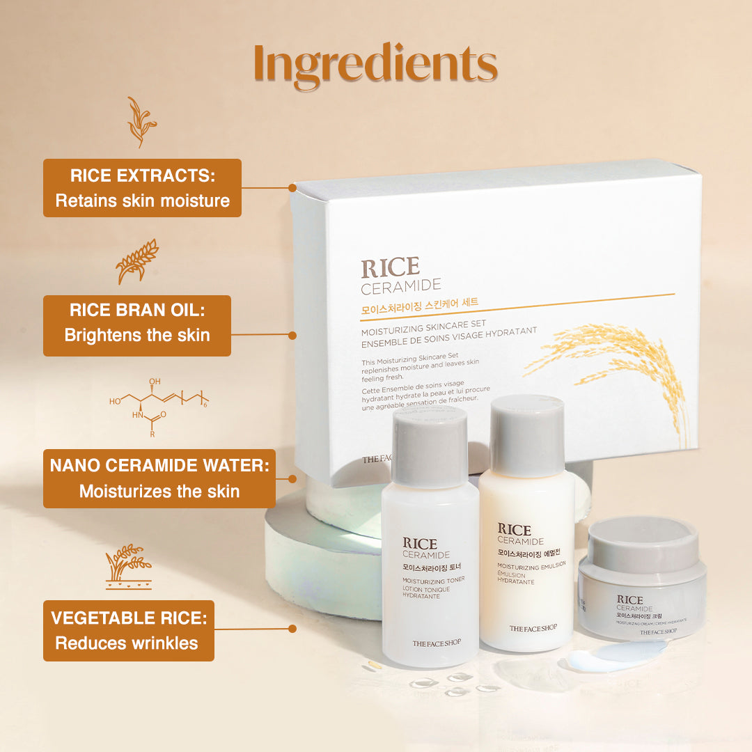 Rice & Ceramide Moisturizing Skincare kit