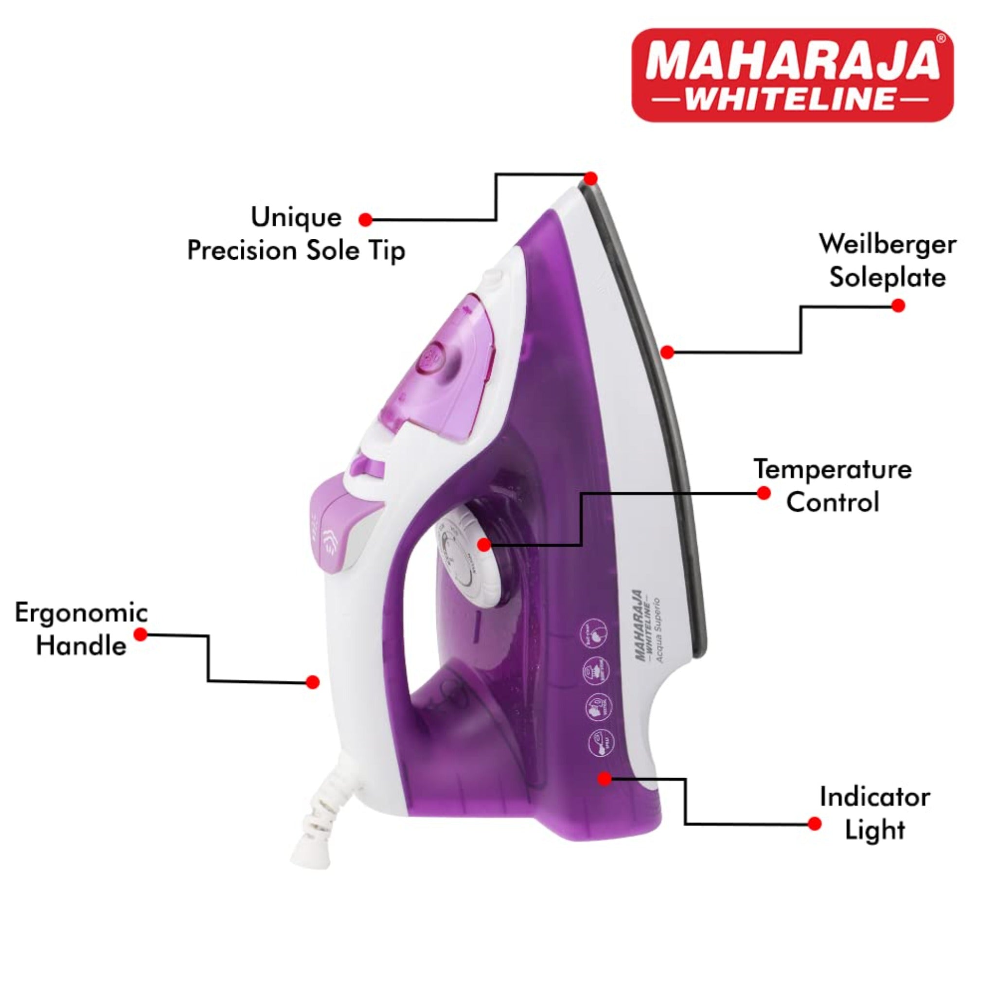 Maharaja Steam Iron Acqua Superio
