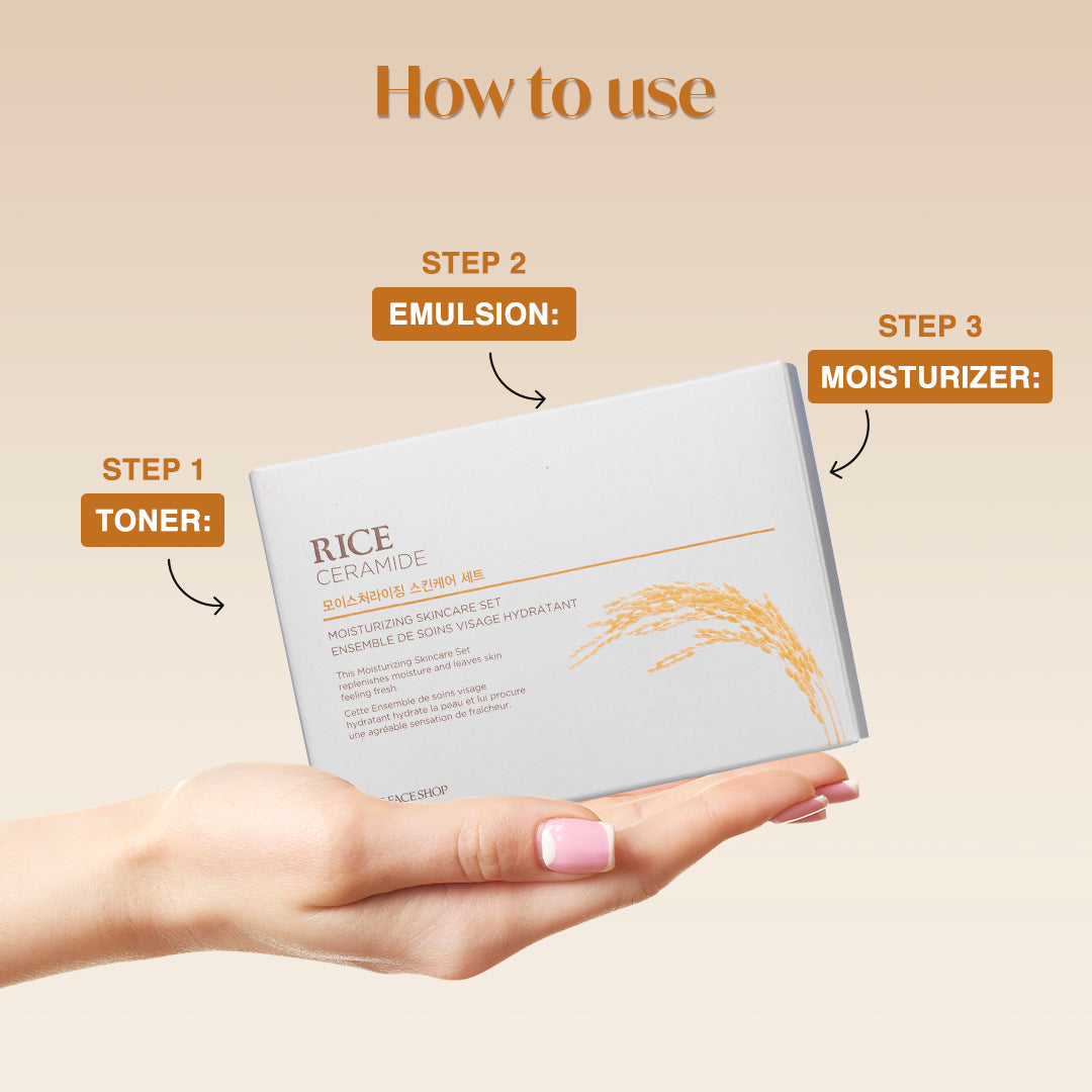 Rice & Ceramide Moisturizing Skincare kit