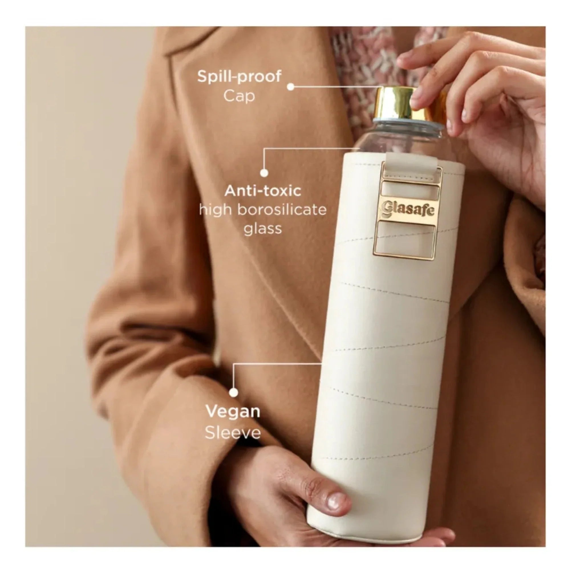Glasafe 750 ml leather bottel vega sip 750 ML