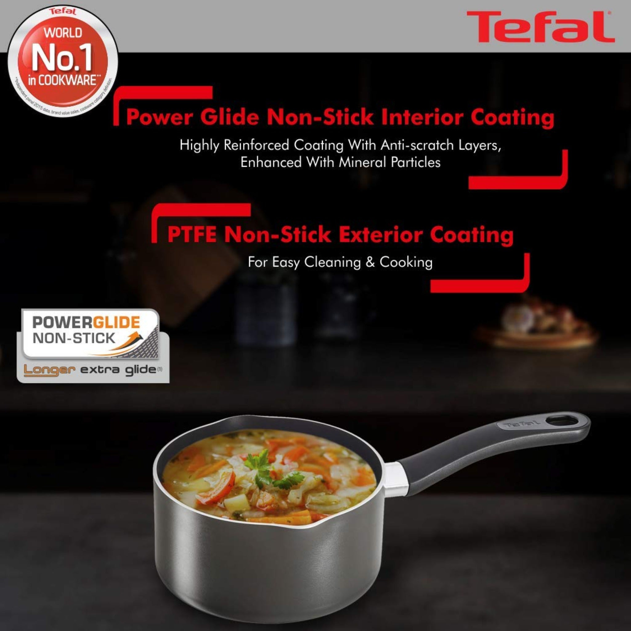 Tefal Sauce Pan 16 Cm G Lid Greyish Black Delicia