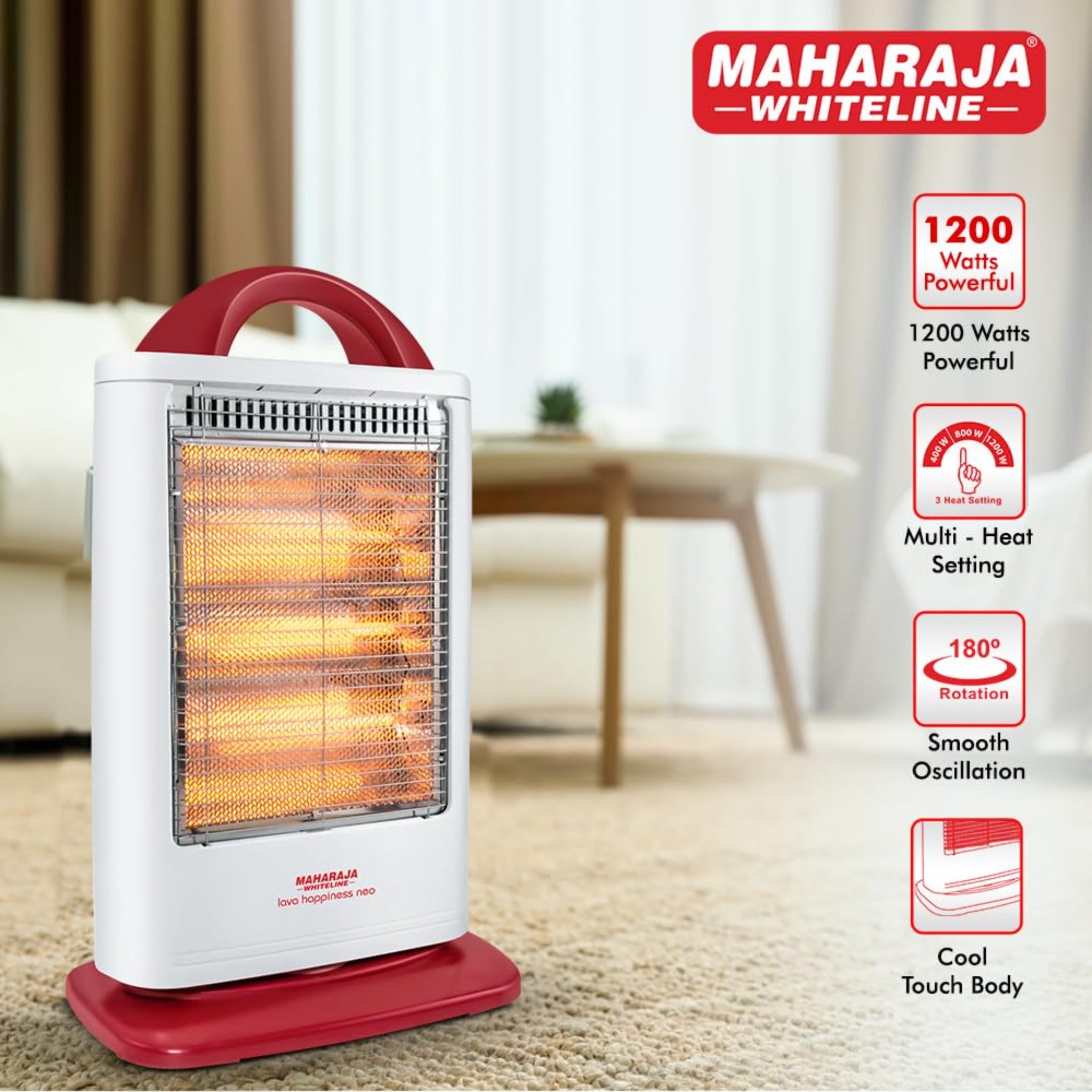 Maharaja Halogen Heater - Lava Happiness
