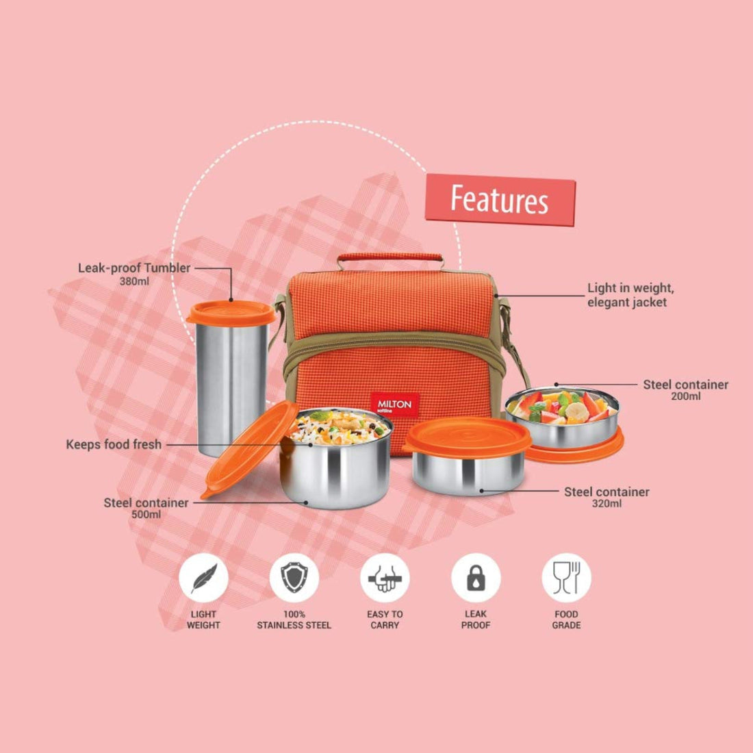 Milton Diet Combo Lunch Box With Tumbler