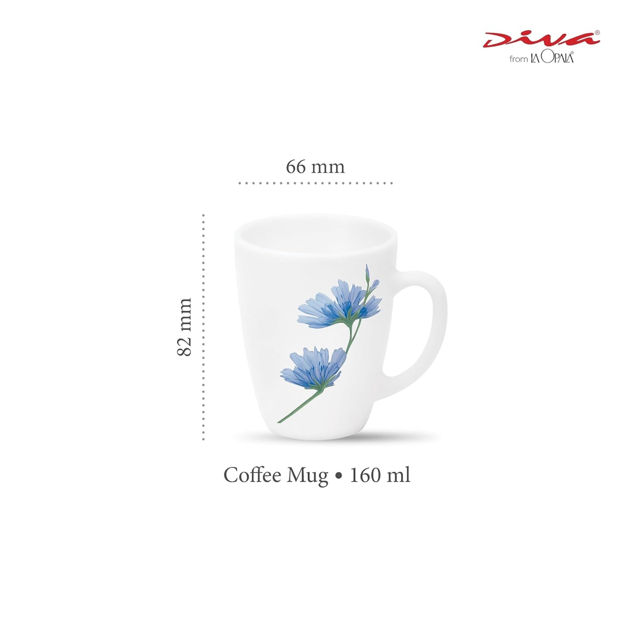 Diva Coffee Mug Set Barrel Regular 6 pcs