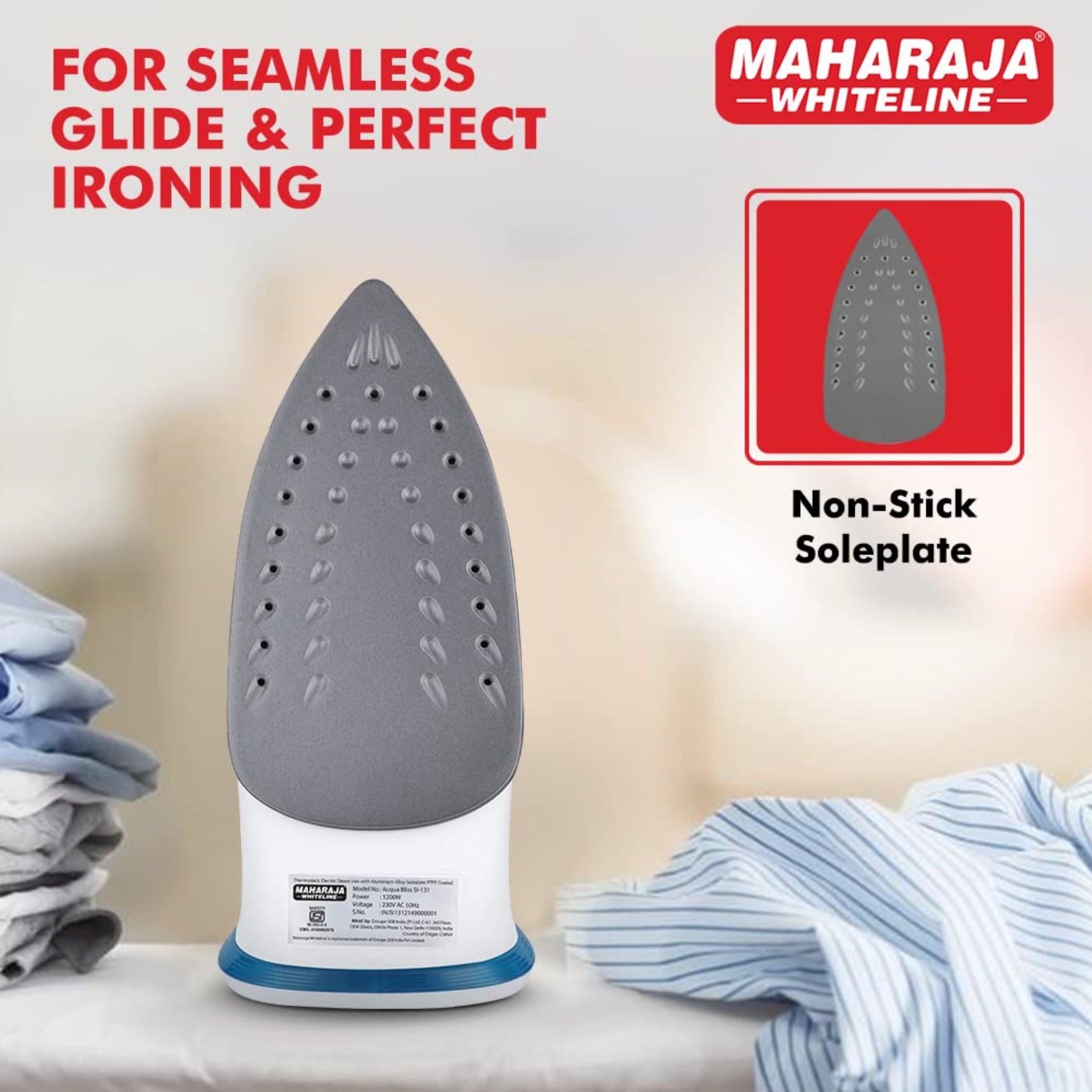 Maharaja Steam Iron Acqua Bliss