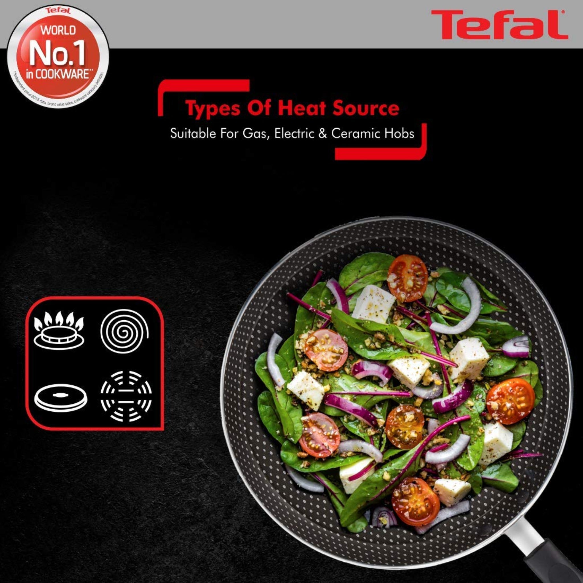 Tefal Tawa 30 Cm Flat Rio Red Simply Chef