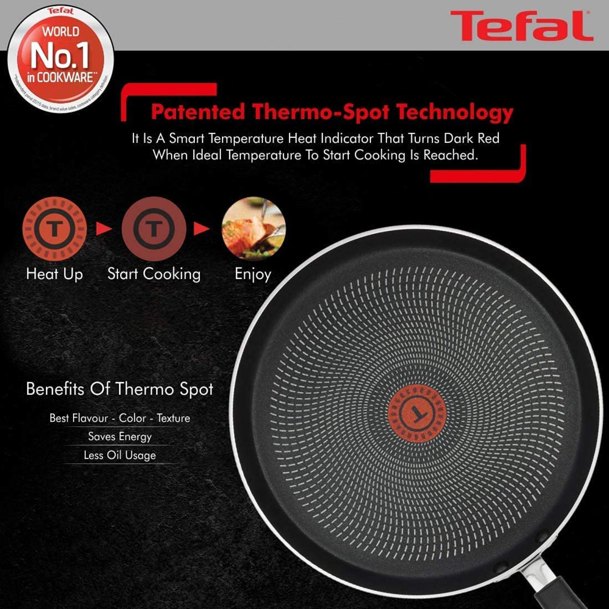 Tefal Tawa 26 Cm Flat Greyish Black Delicia