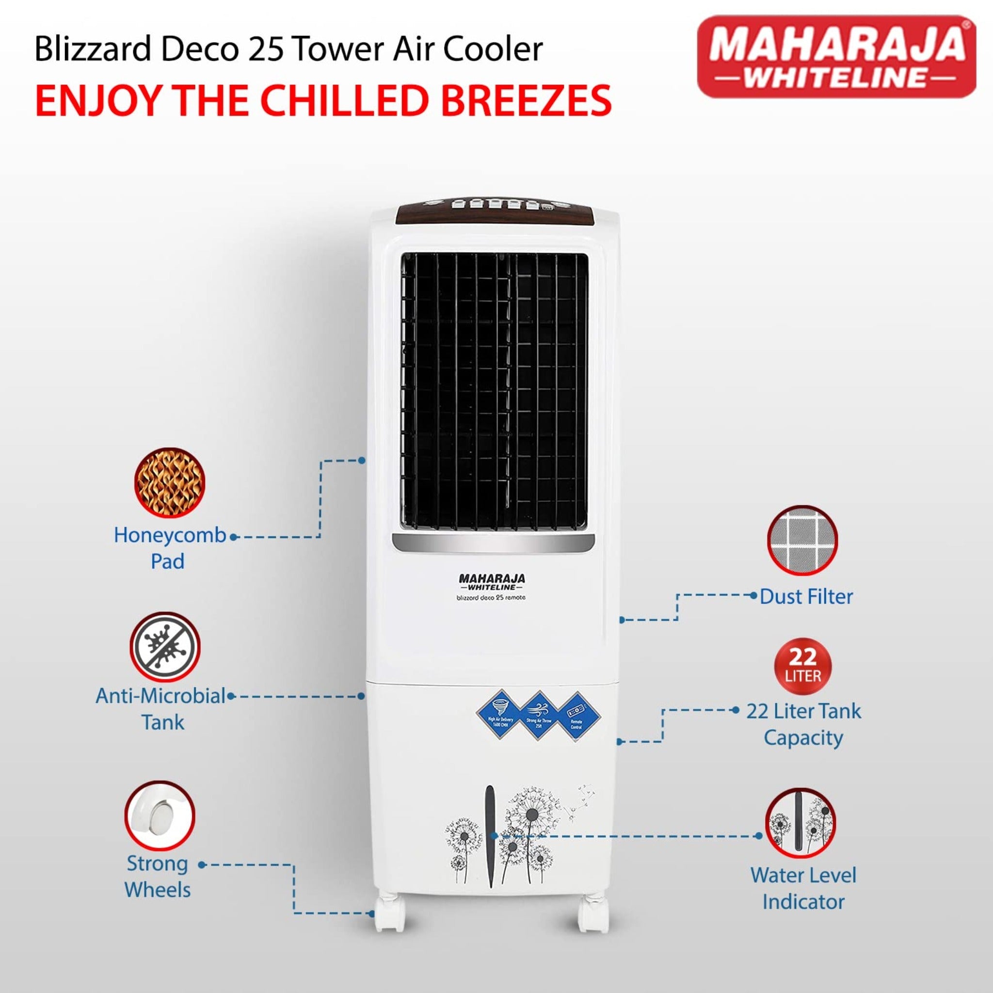 Maharaja Air Cooler Blizzard Deco 25 Remote