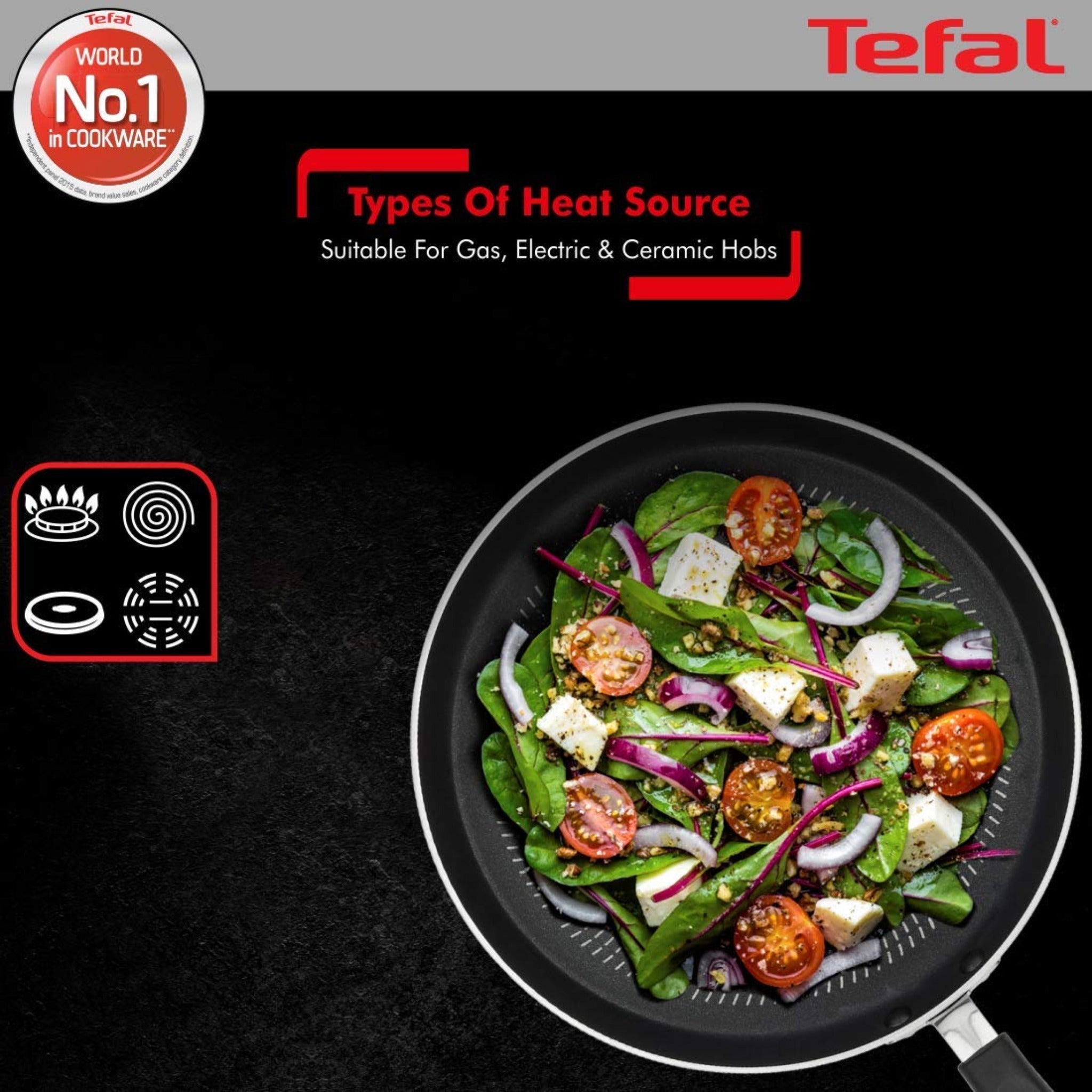 Tefal Tawa 28 Cm Flat Greyish Black Delicia