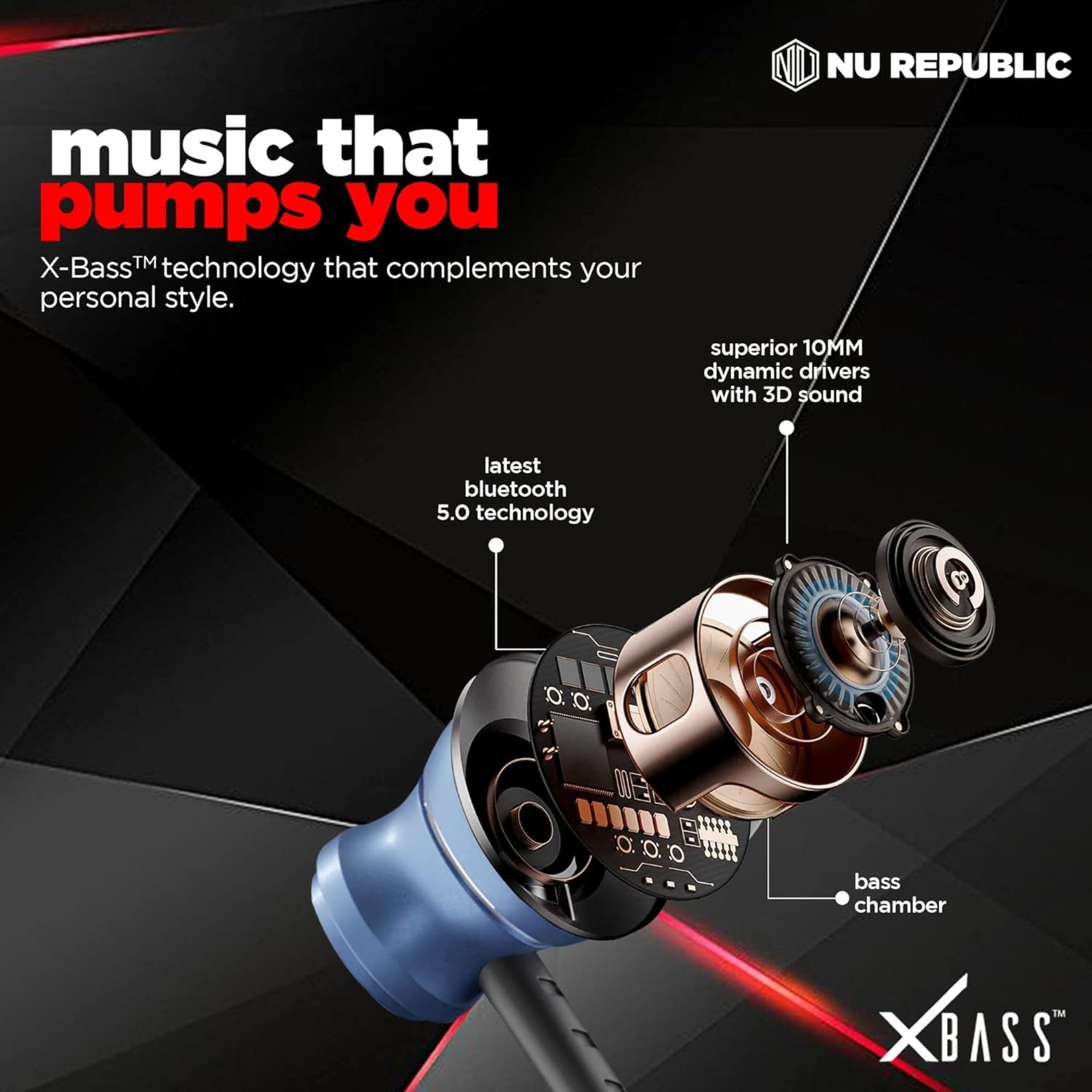 Nu Republic Pulse Metal BT Neckband