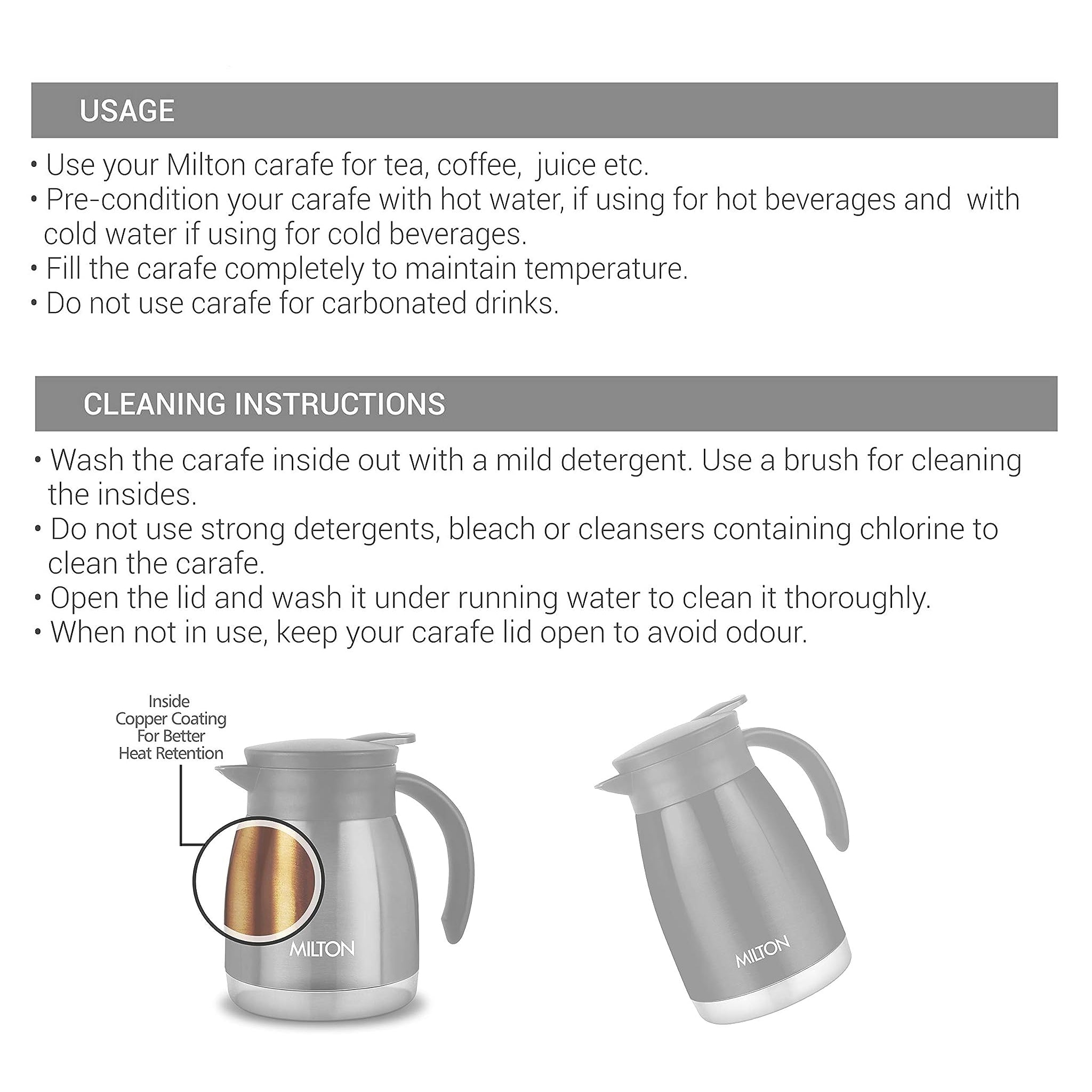 Milton Bistro 1100 Thermosteel Carafe