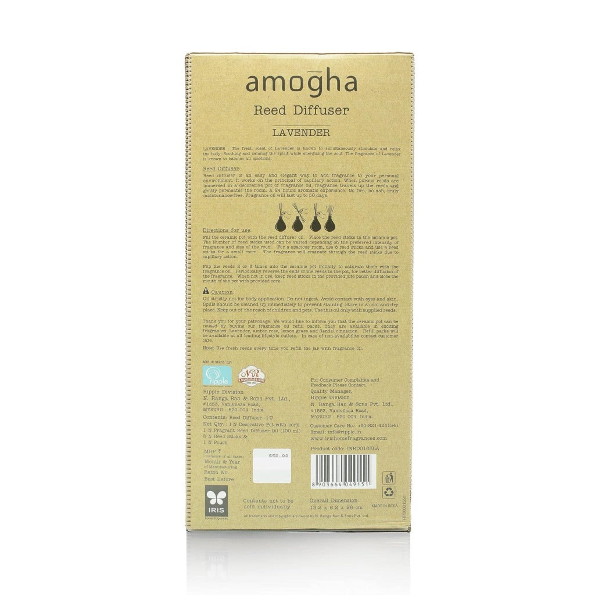 Rippe Diffuser - Inrd0103 - Amber Rose/Lemon Grass