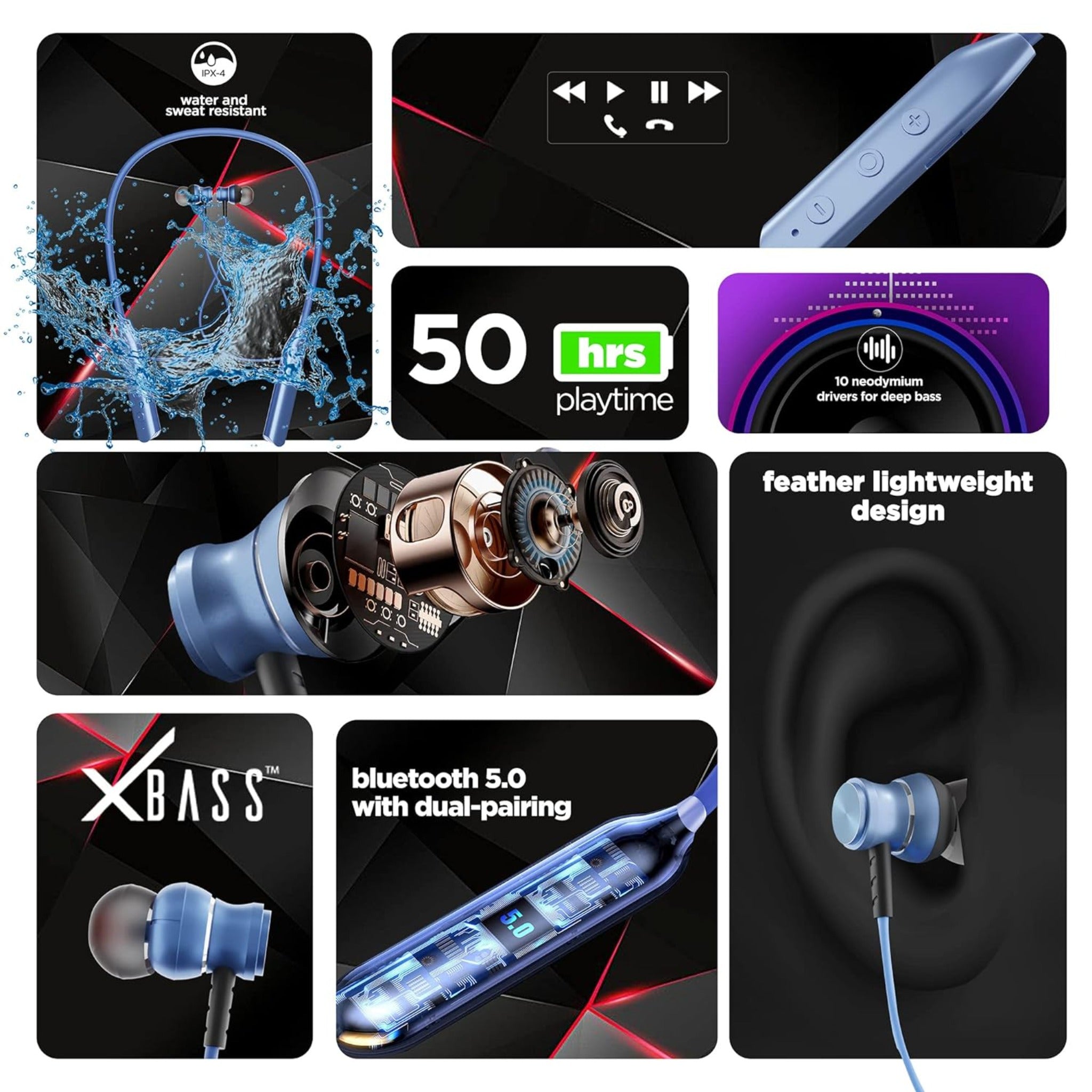 Nu Republic Pulse Metal BT Neckband