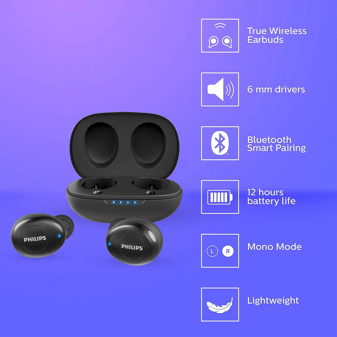 Philips Earbuds Taut102Bk