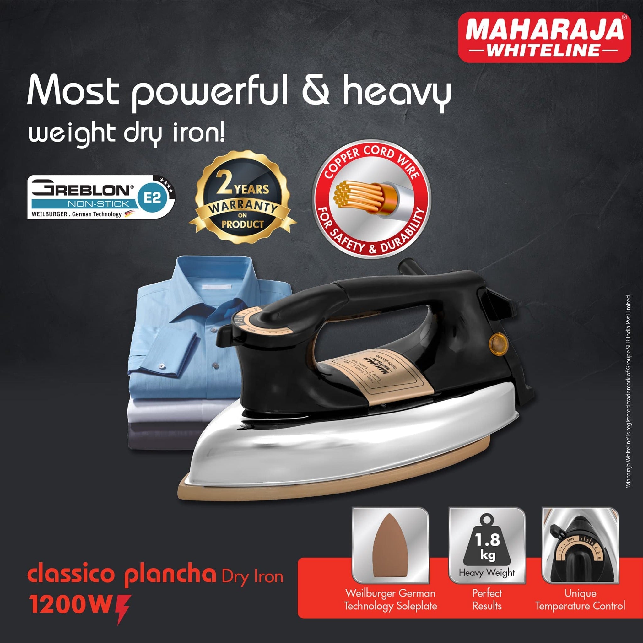 Maharaja Dry Iron Classico Plancha