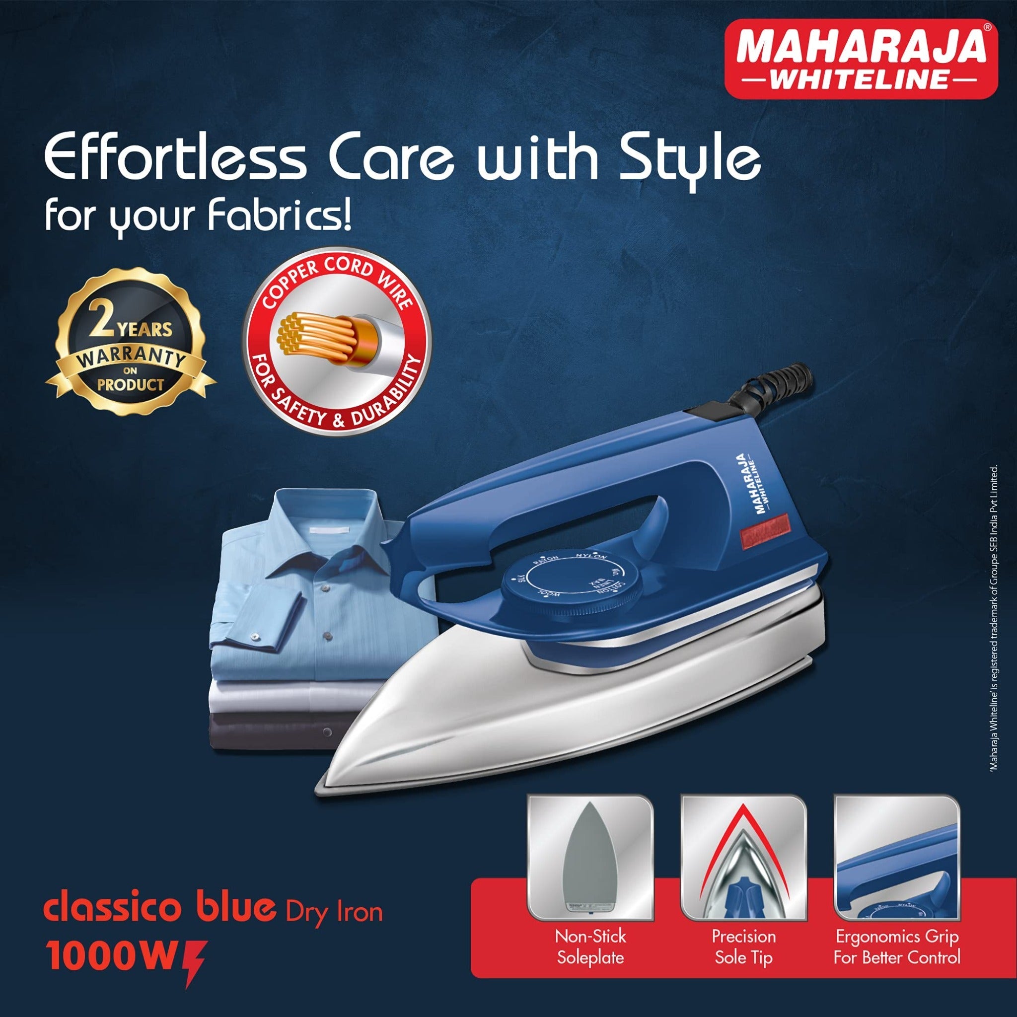 Maharaja Dry Iron Classico Blue