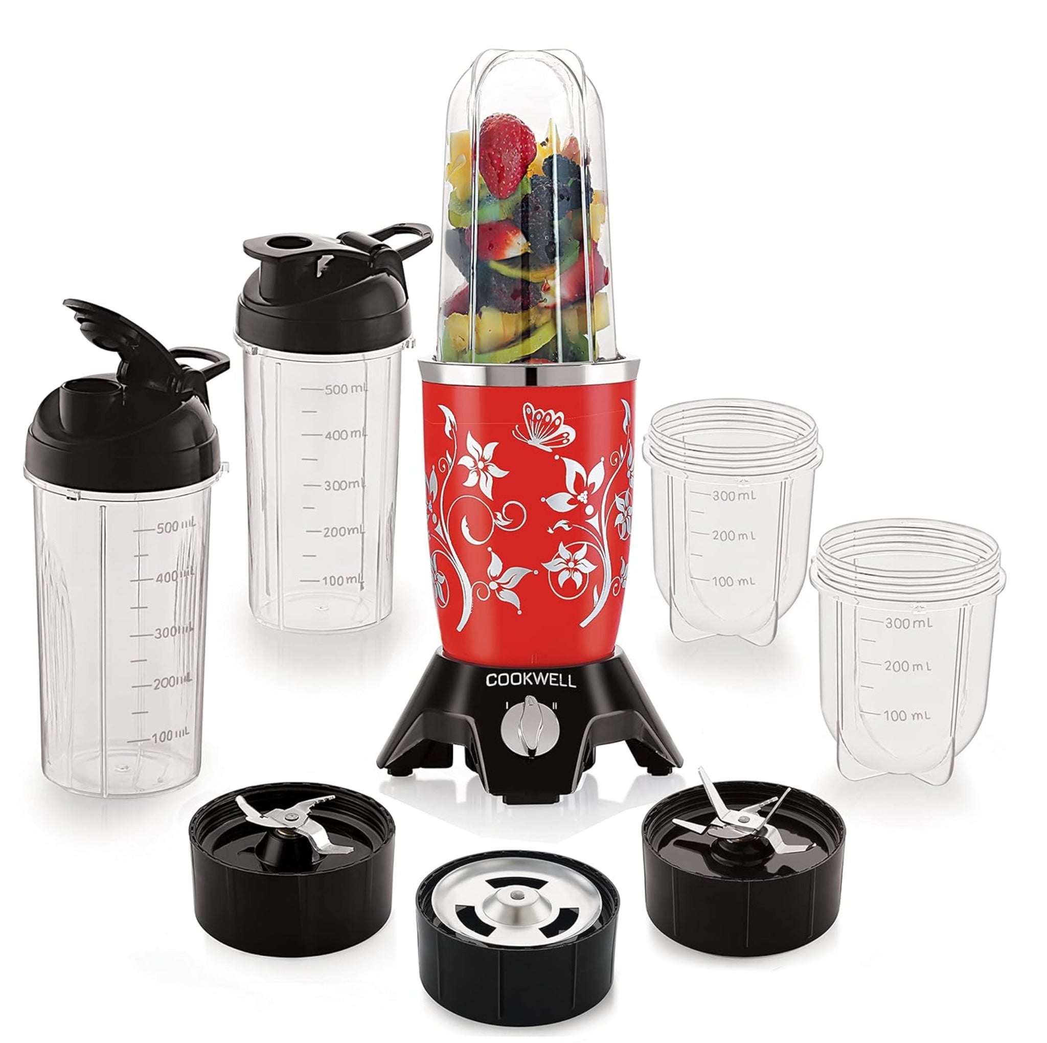 Cookwell Bullet Mixer Grinder 600 watts (5 Jars, 3 Blades)