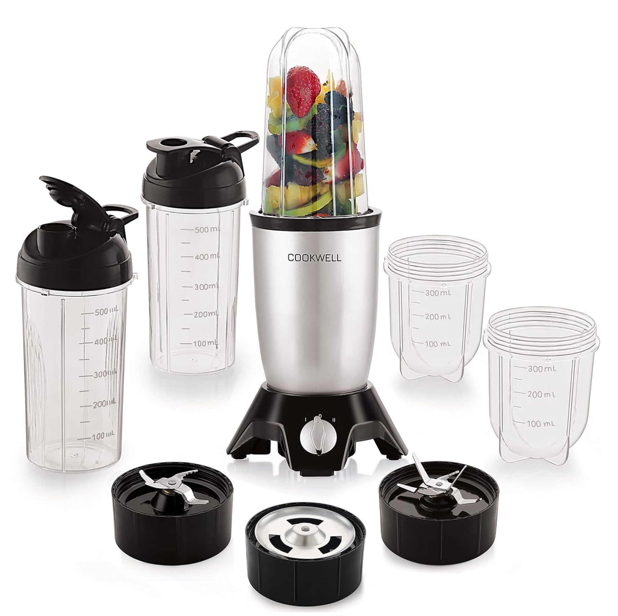 Cookwell Bullet Mixer Grinder 600 watts (5 Jars, 3 Blades)