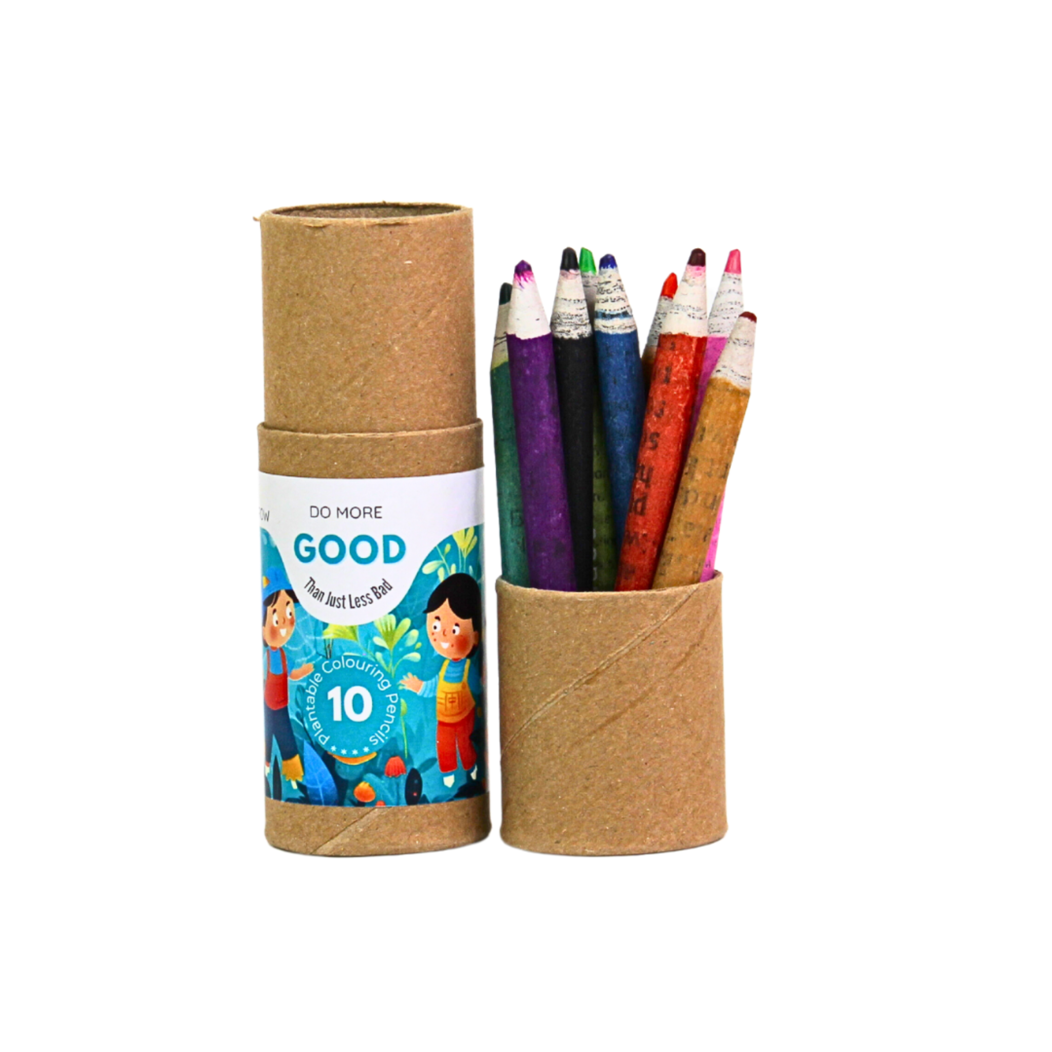 Anti-Plastic Mini Colouring Seed pencils (10 Pc )-BG07