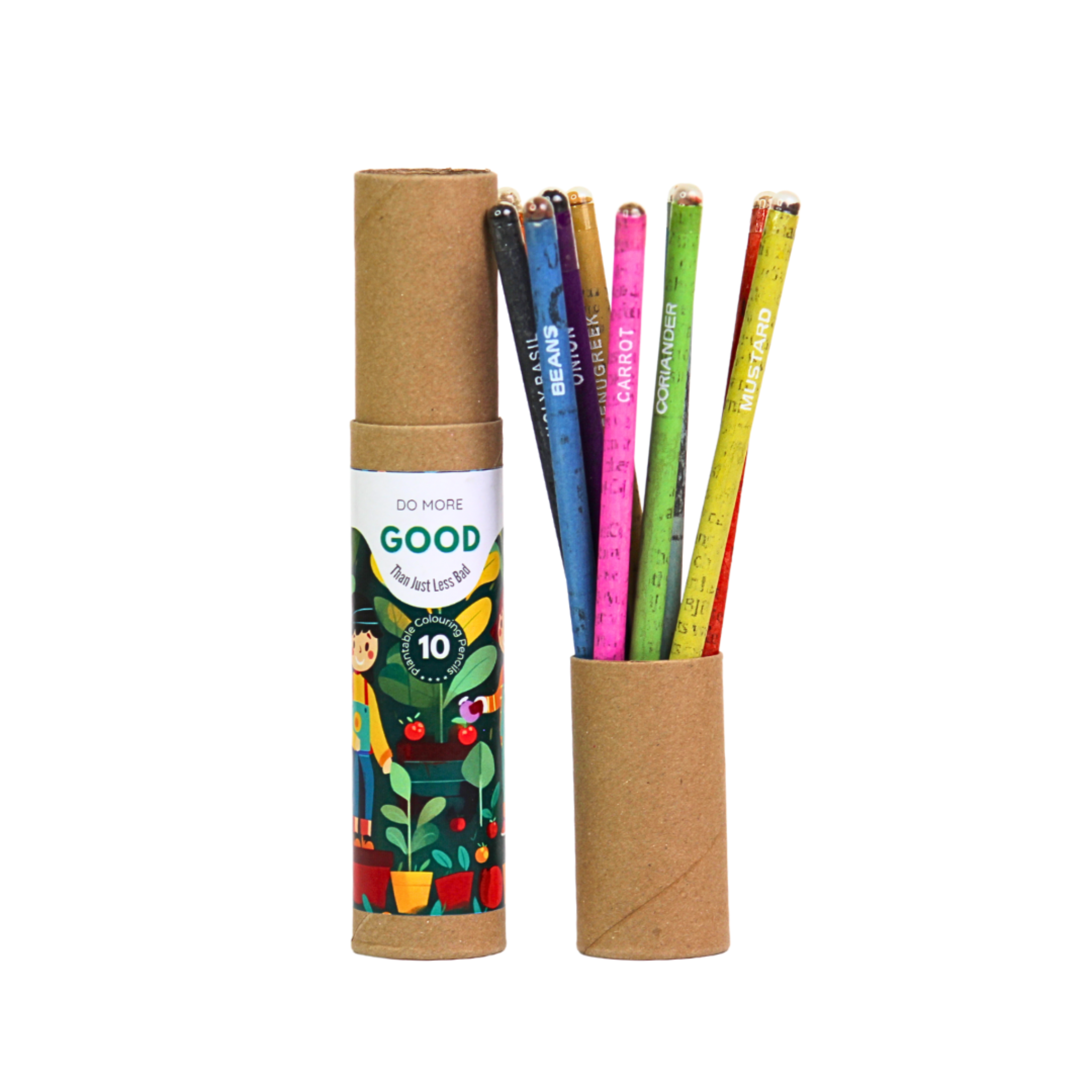 Anti-Plastic Colouring Seed pencils (10 Pc )-BG08