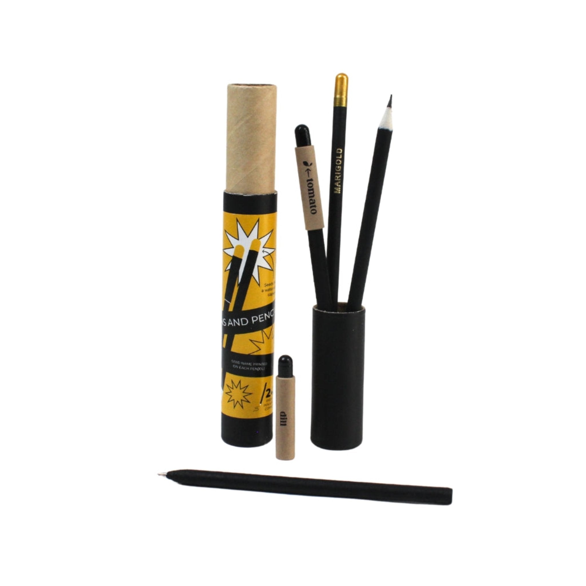 Prestige Pro 2+2 Combo Premium Plantable Pen & Pencils ( black Gold )-GZ14-P