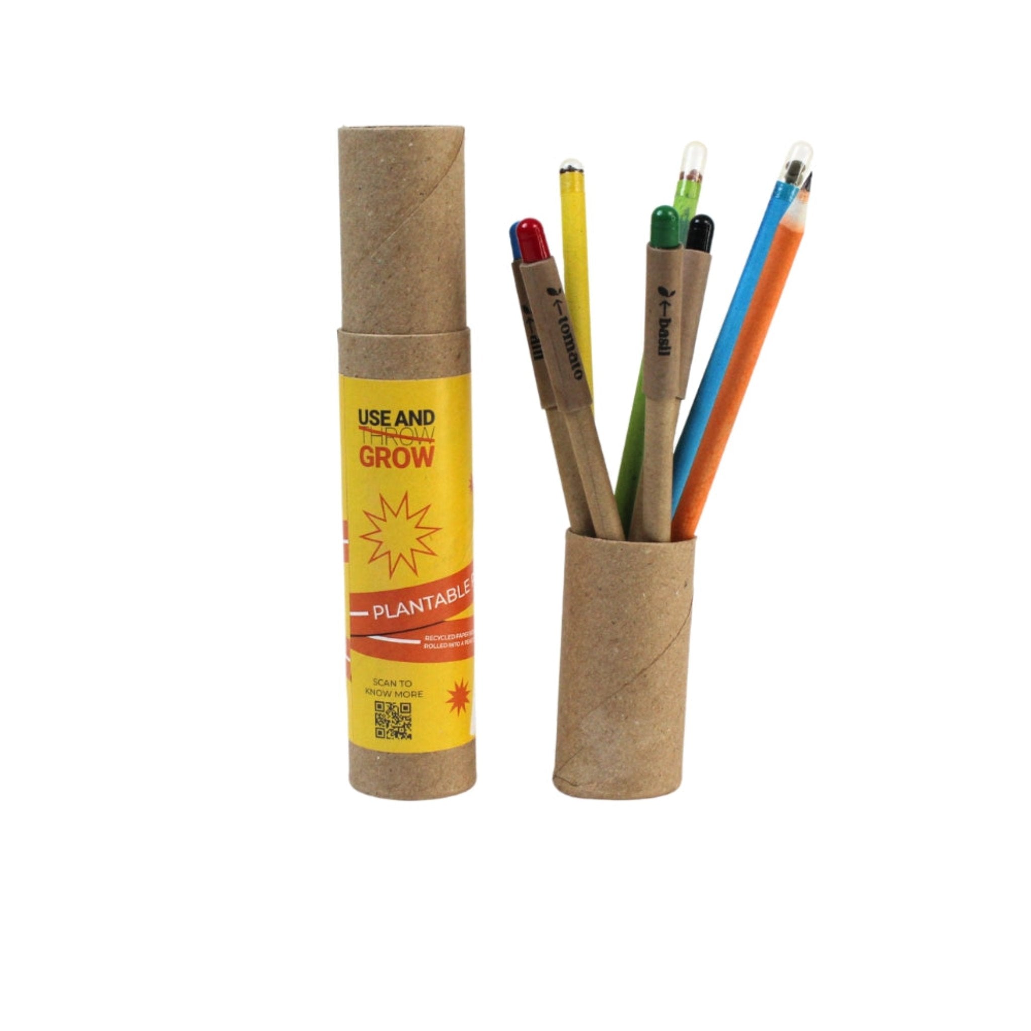 Alt- Plastic 4+4 Combo Plantable seed pens & Pencils-GZ15
