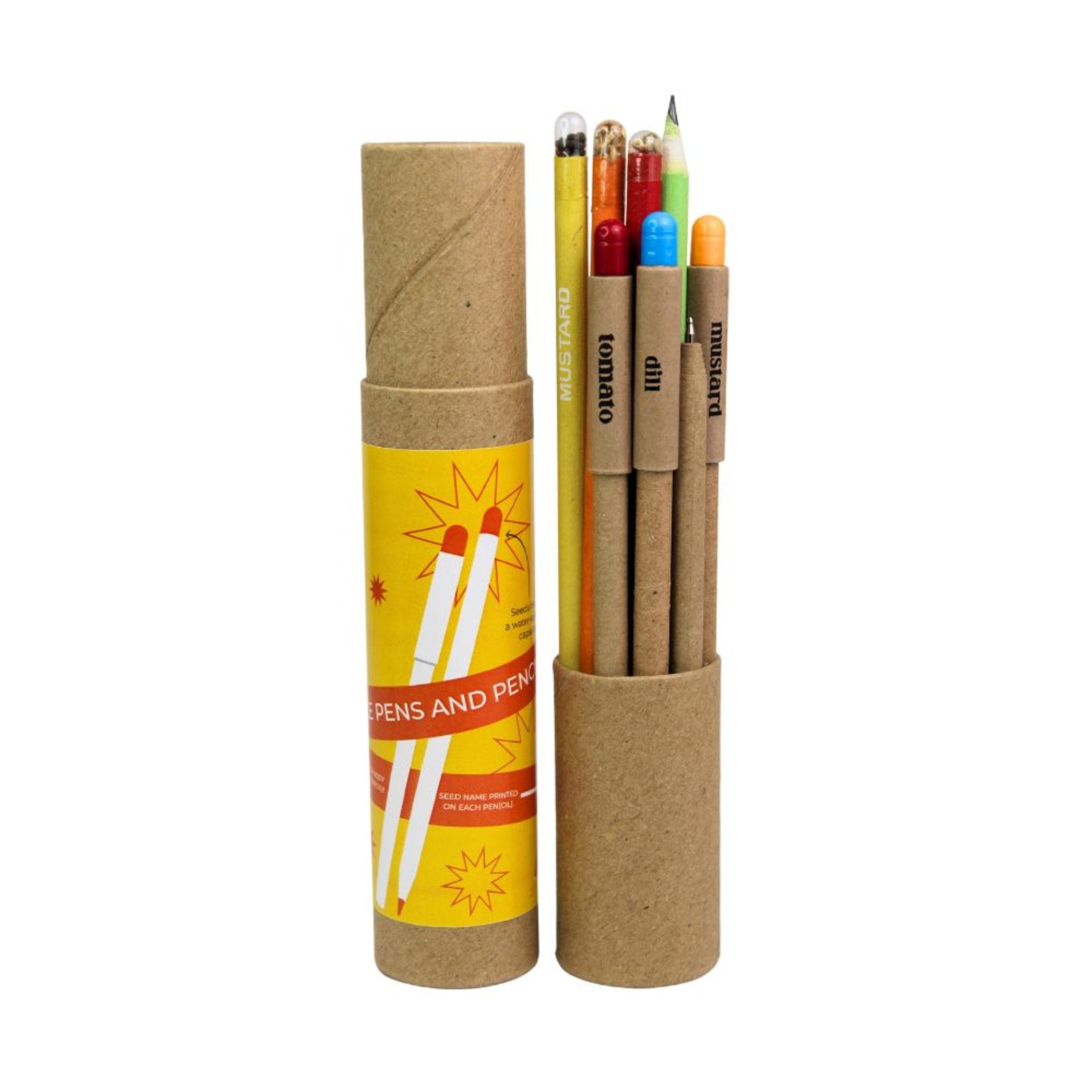 Alt- Plastic 4+4 Combo Plantable seed pens & Pencils-GZ15