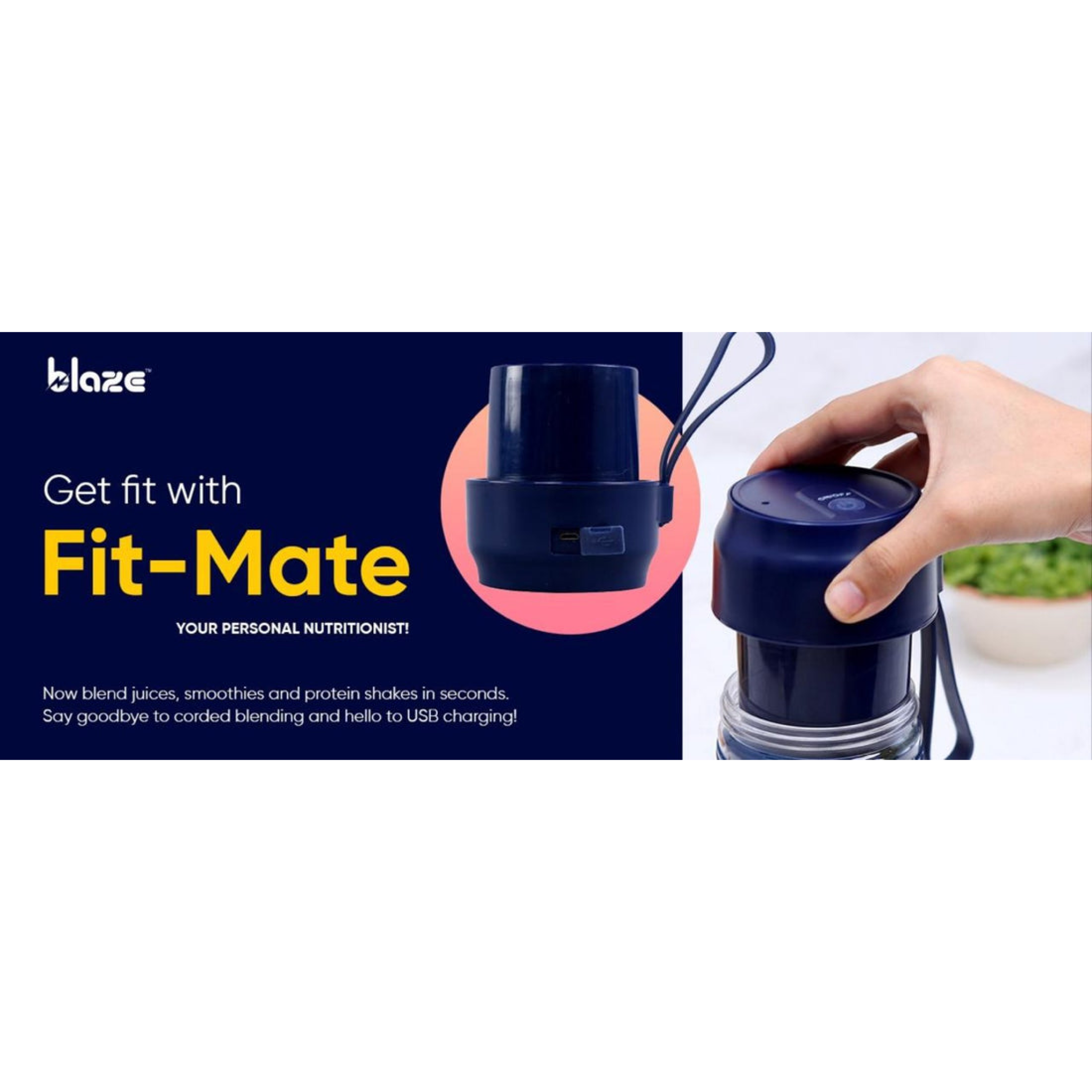Fit - Mate Portable Blender USB Charging 40 W
