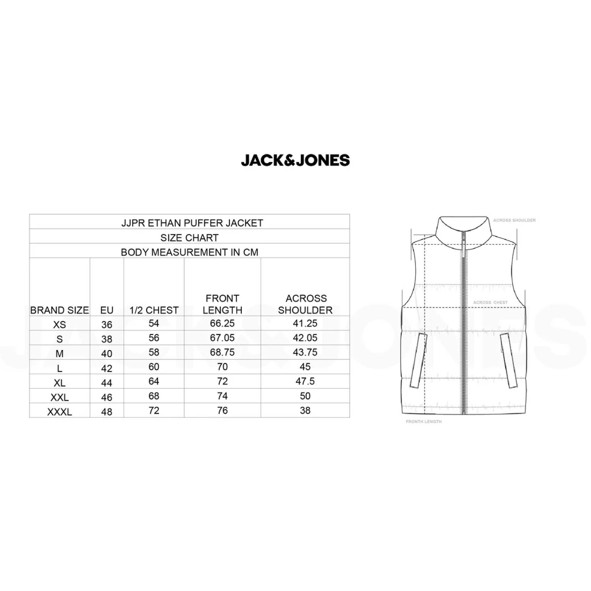 Jack & Jones Ethan Sleeveless Puffer Black