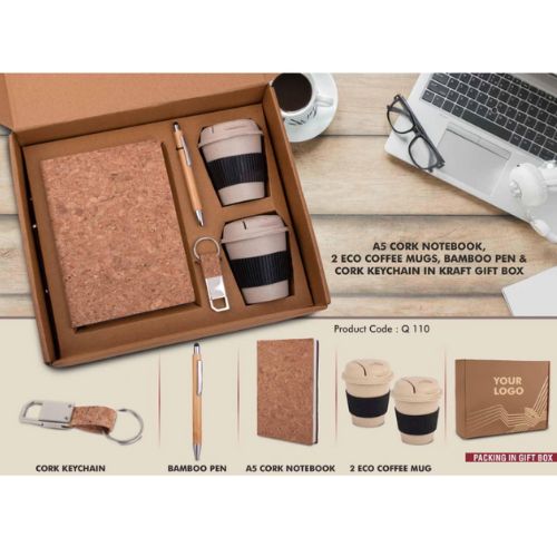 Workstore 5-In-1 Eco-Friendly Gift Set - Bamboo & Cork - 002