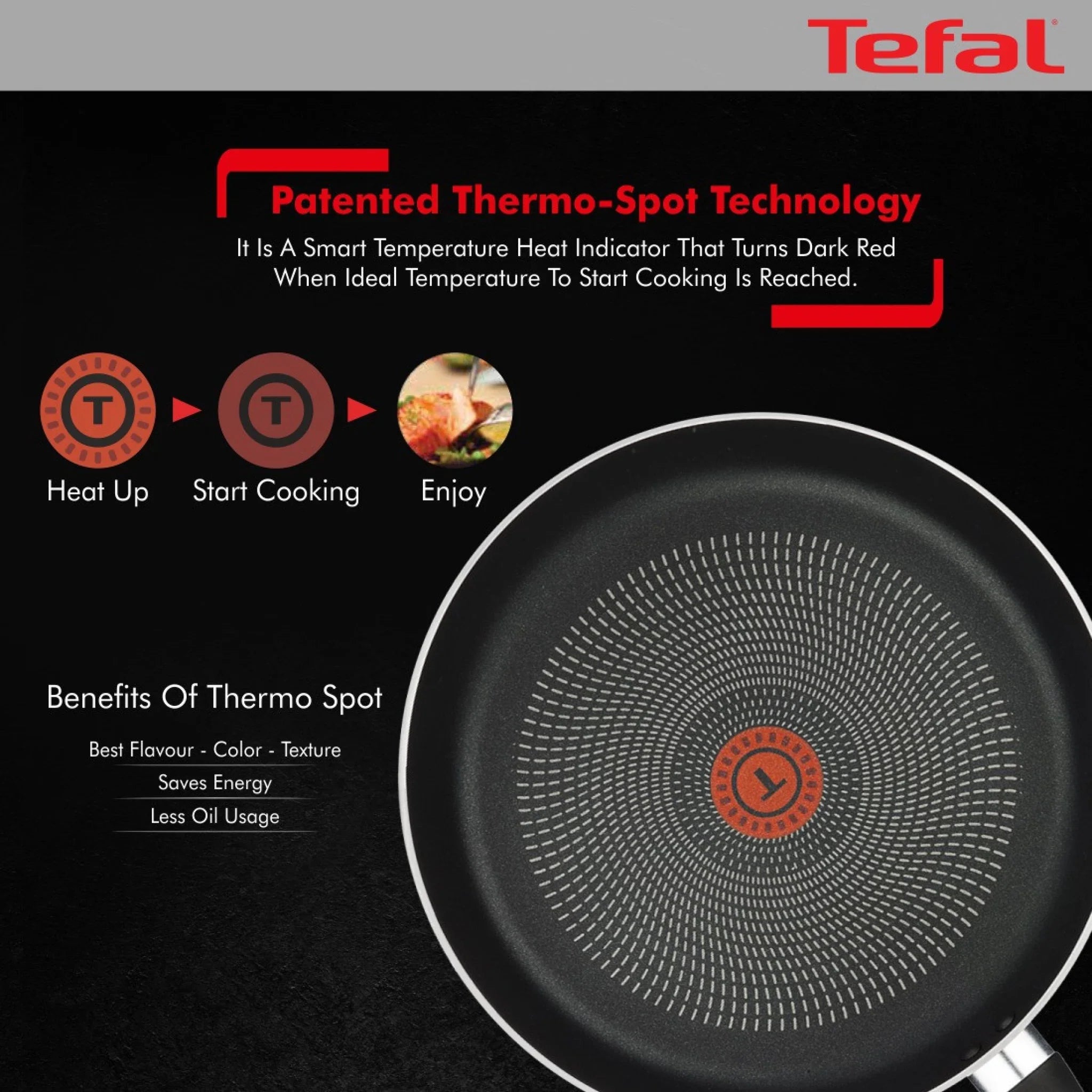Tefal Fry Pan 24 Cm Greyish Black Delicia