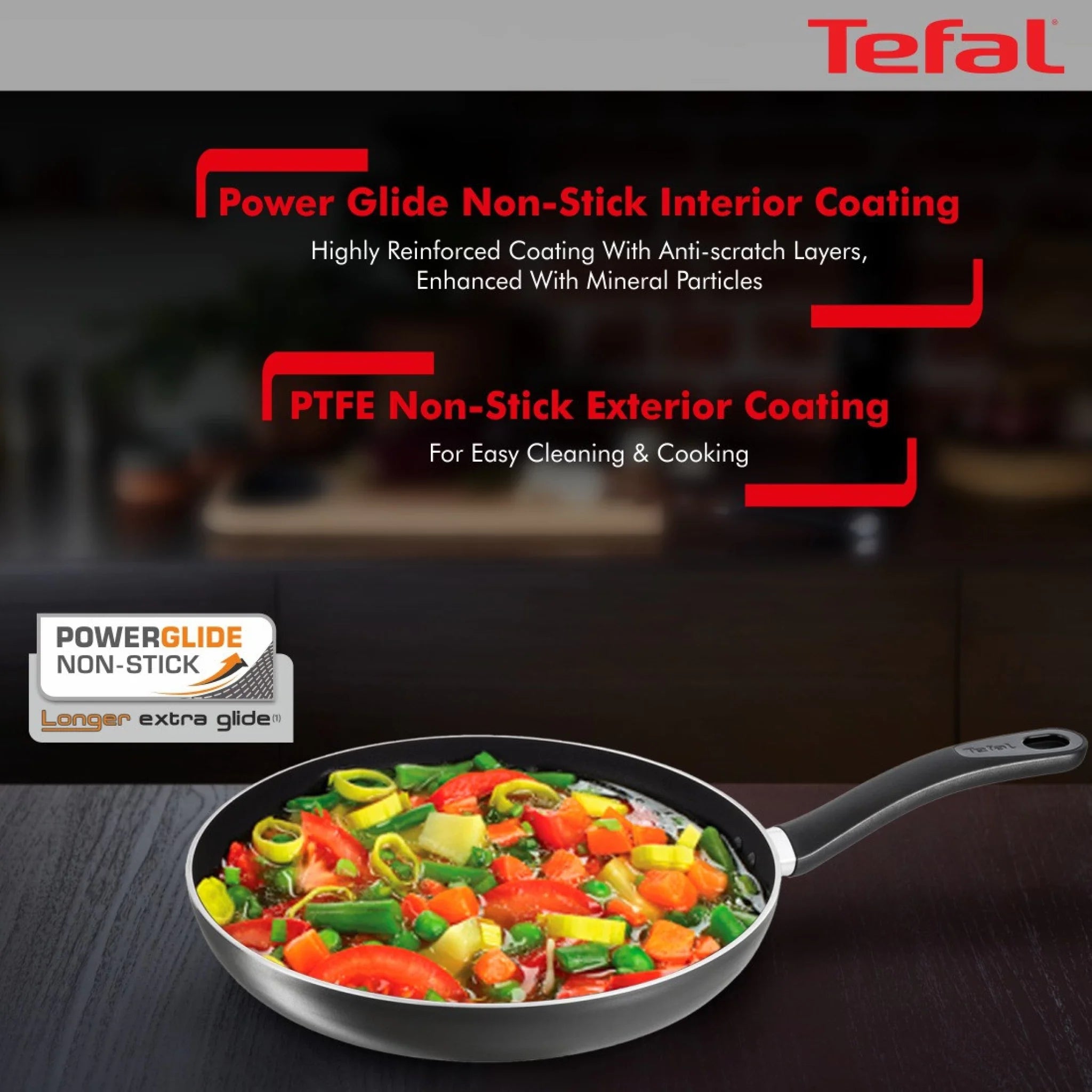 Tefal Fry Pan 24 Cm Greyish Black Delicia