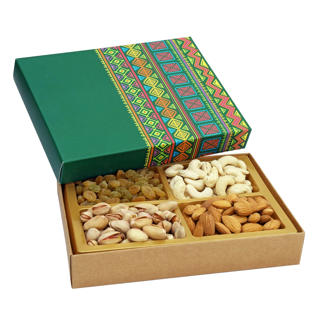 Clover Green Brown Satin Combo 1