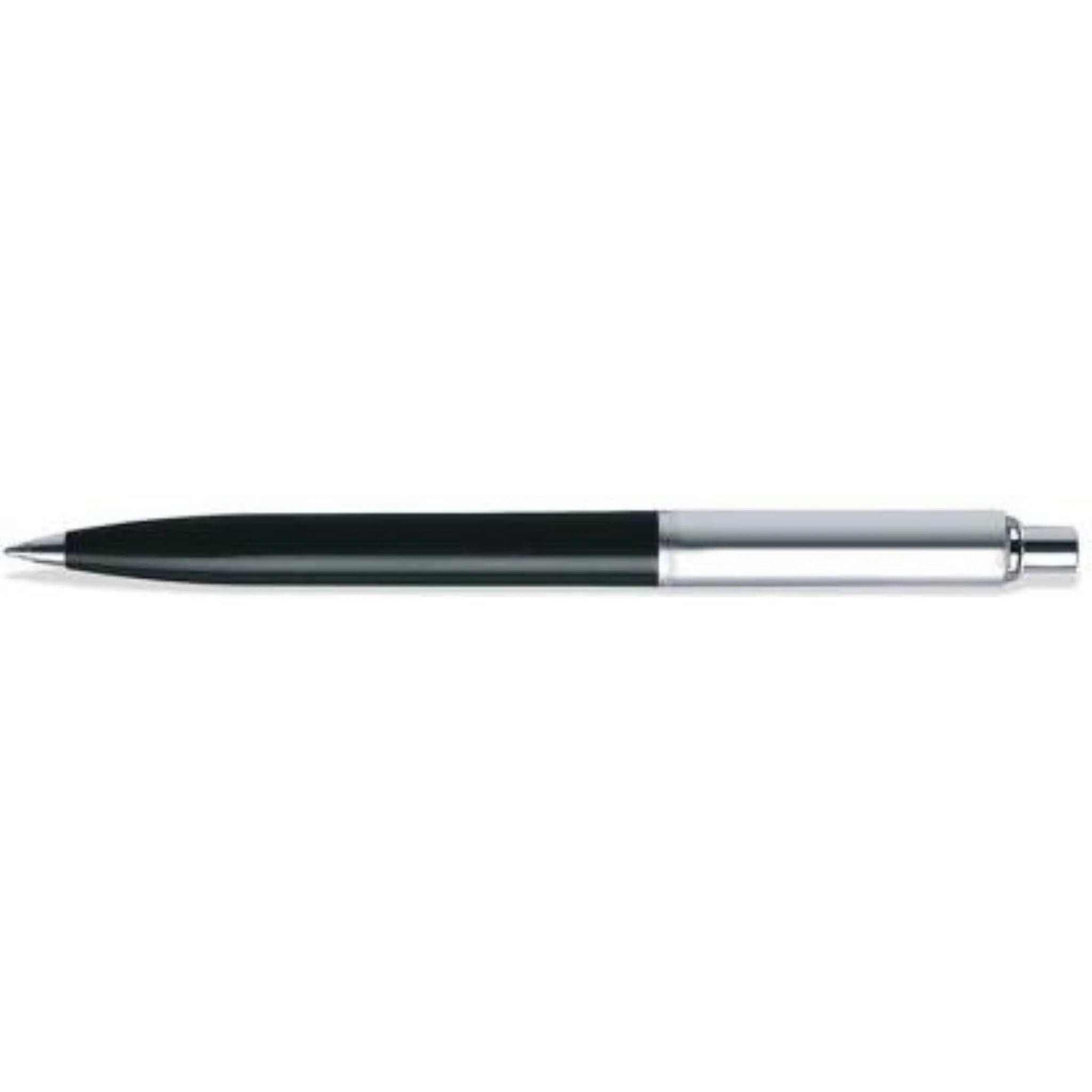 WP08037 -PEN BLACK BARREL BRUSHED CHROME