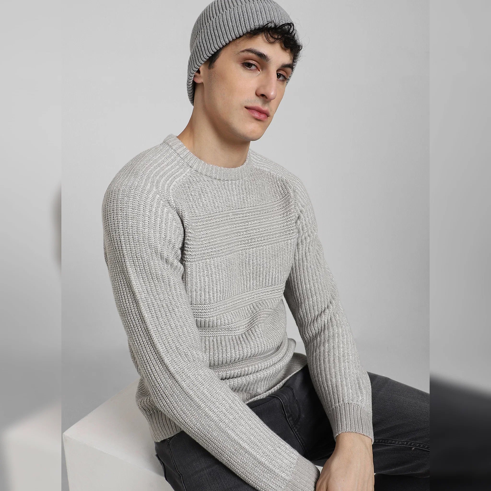 Light Grey Knitted Sweater