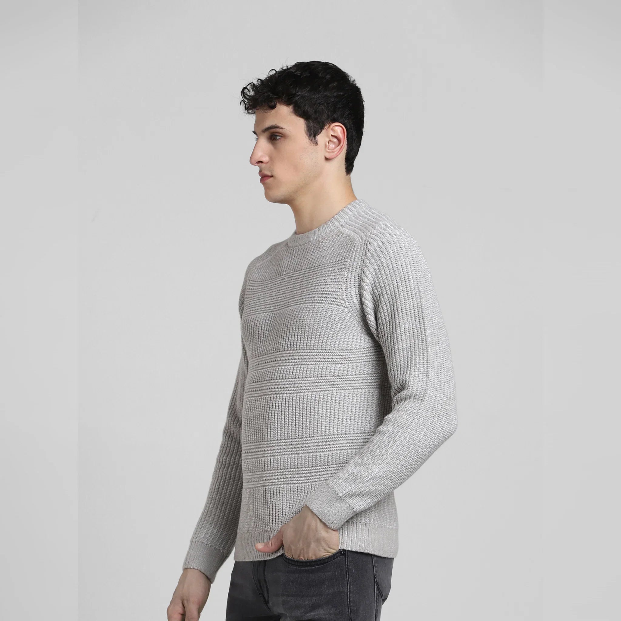 Light Grey Knitted Sweater