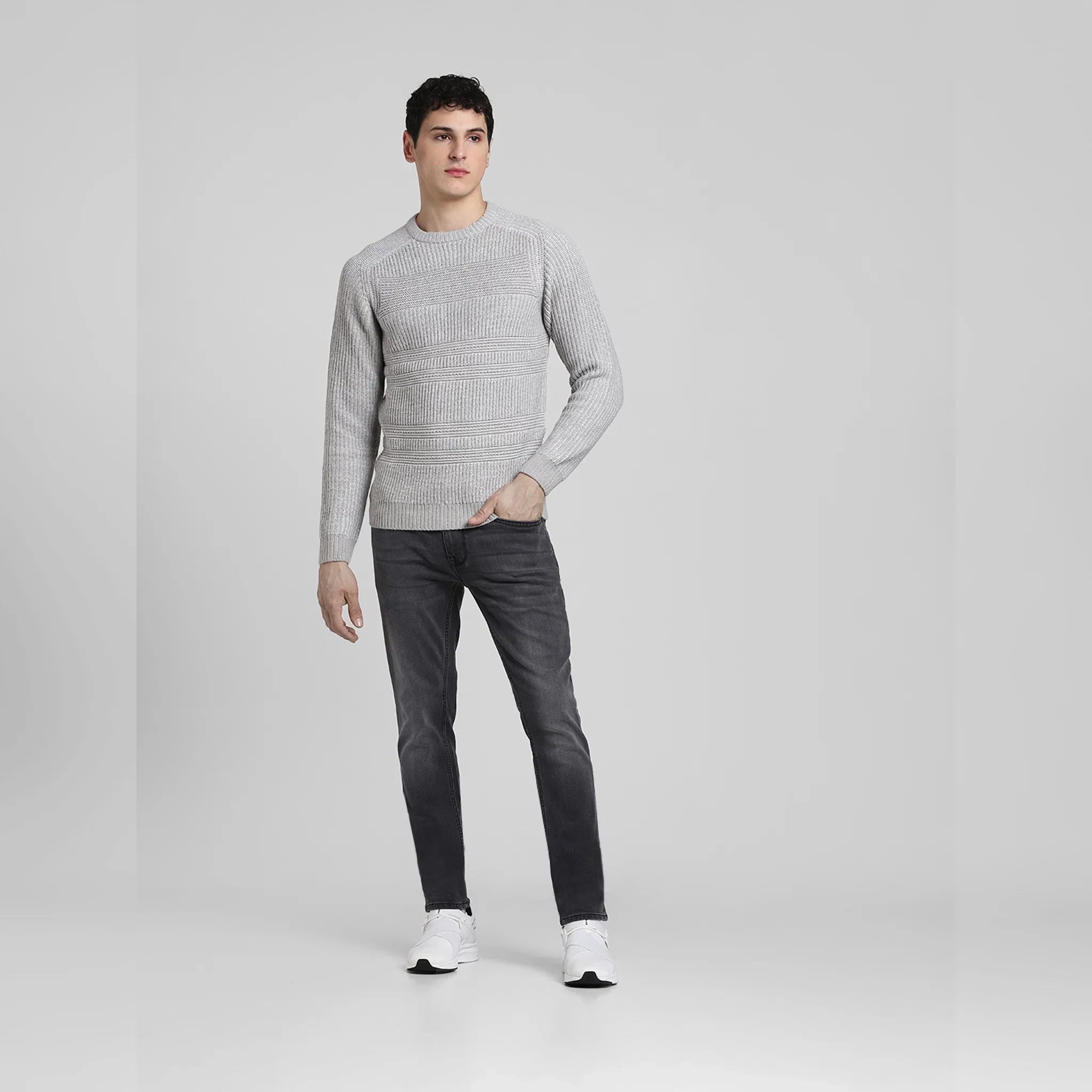 Light Grey Knitted Sweater