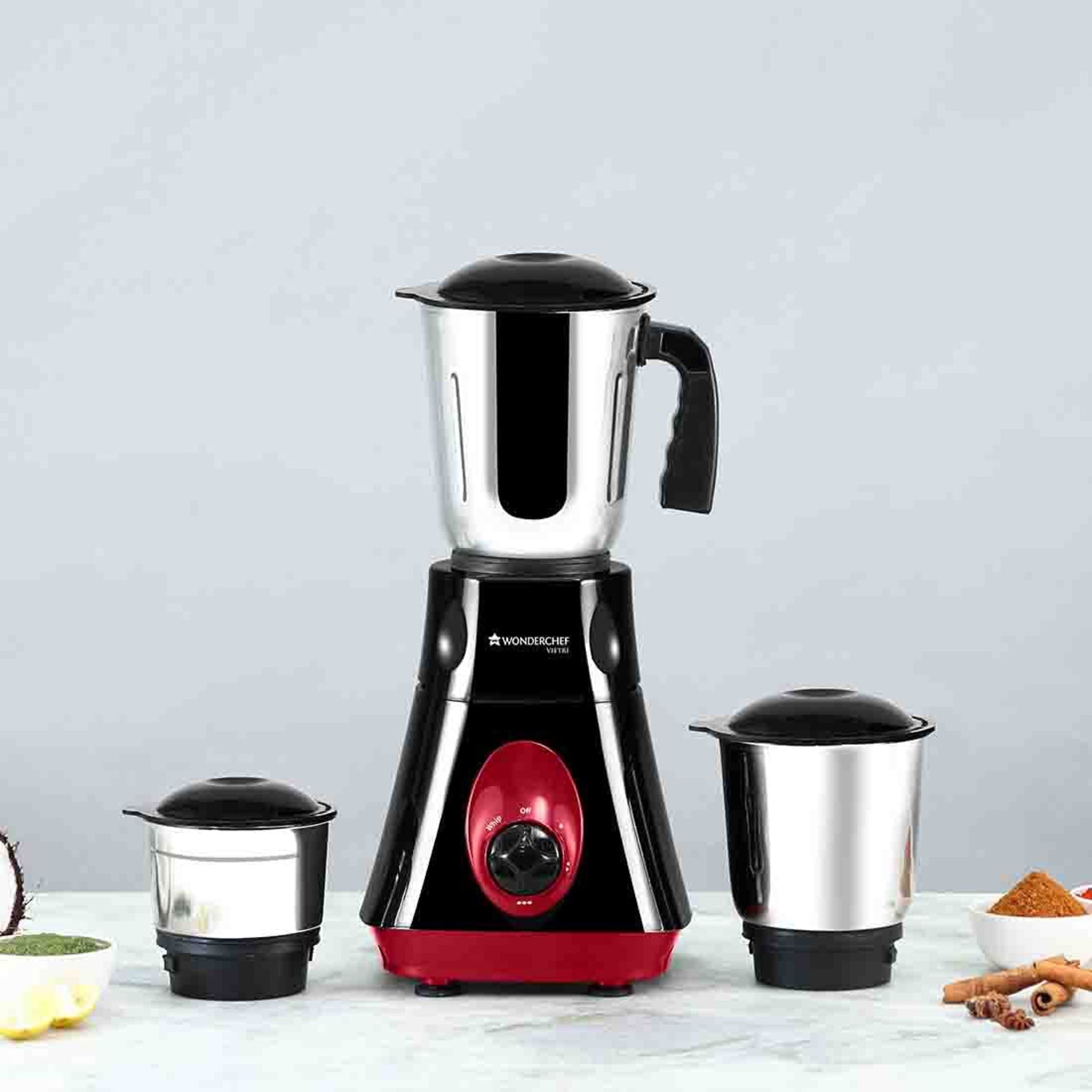 Vietri Mixer Grinder 550 W Black And Red