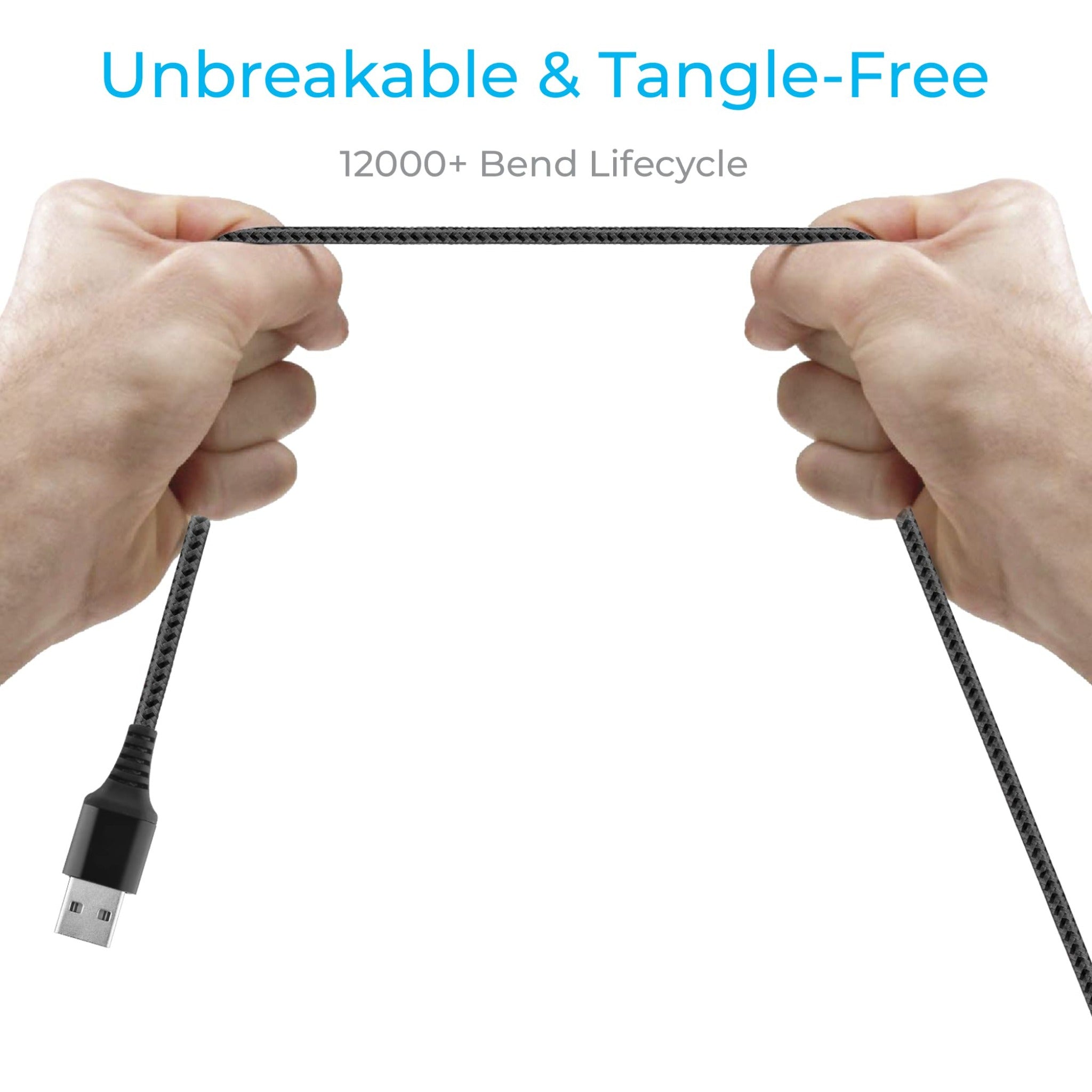 Ambrane Unbreakable 3A Fast Charging Braided Lightning Cable ( 1.5 M) - BCL15