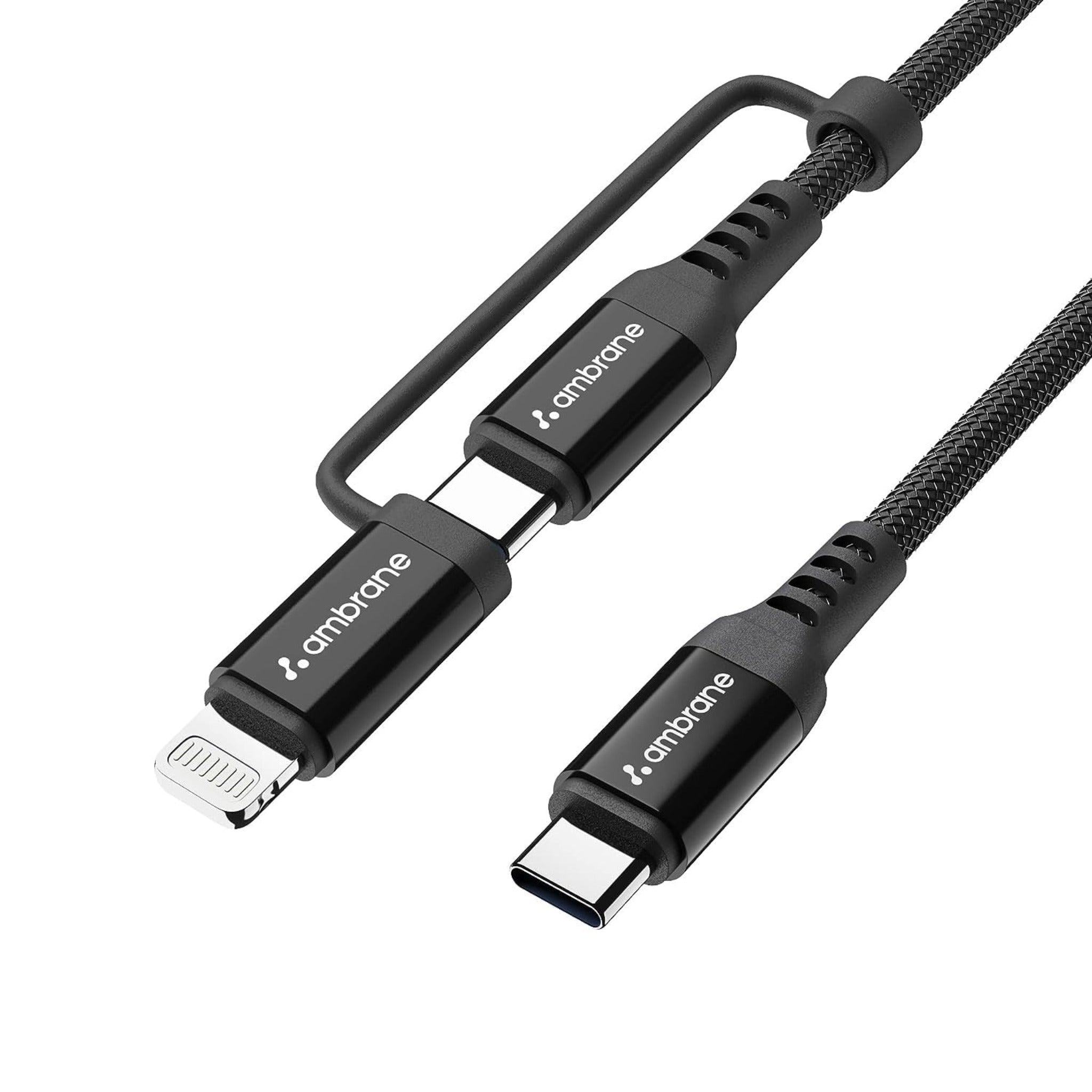 Ambrane Type C to 2-in-1 (60W Max); support Type C to iphone - ABDCS - 10