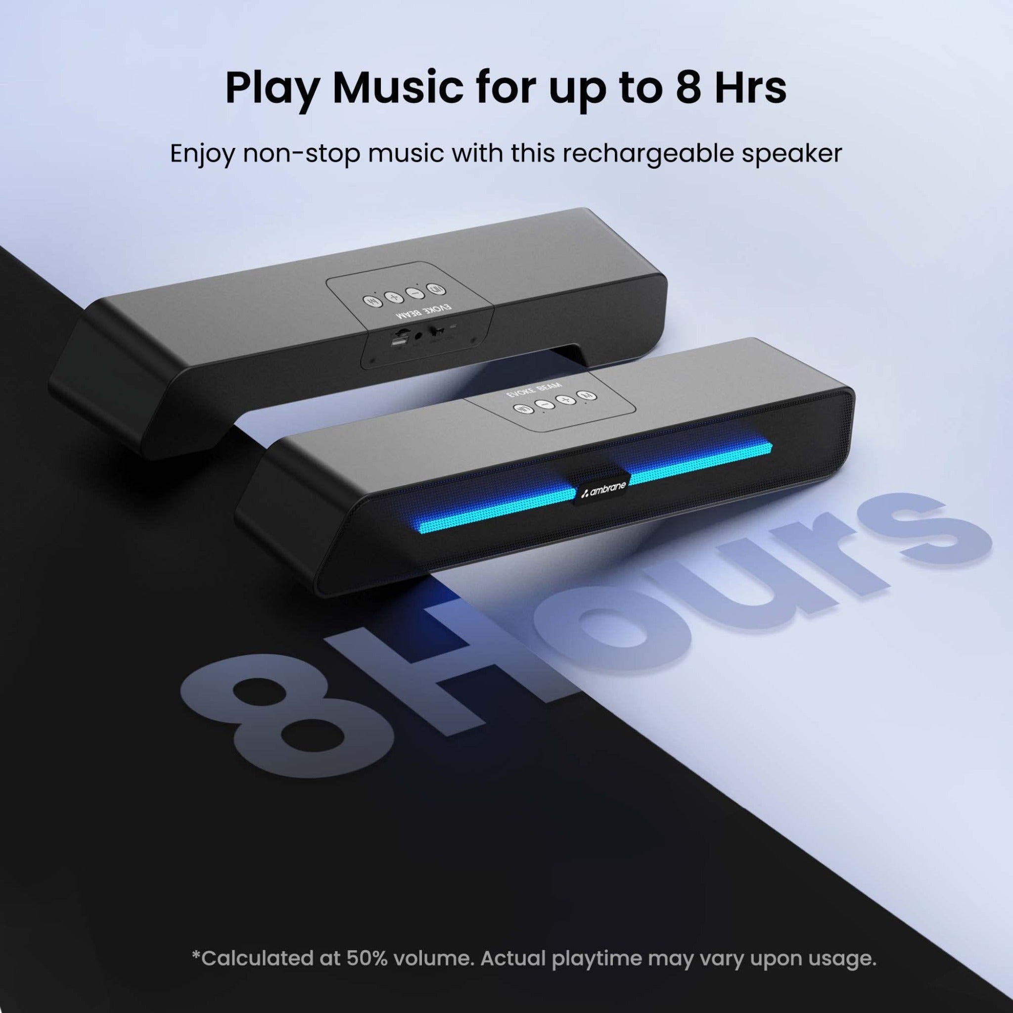 Ambrane 10W BoostedBass™ Bluetooth Speaker with 8hrs Playtime - Evoke Beam