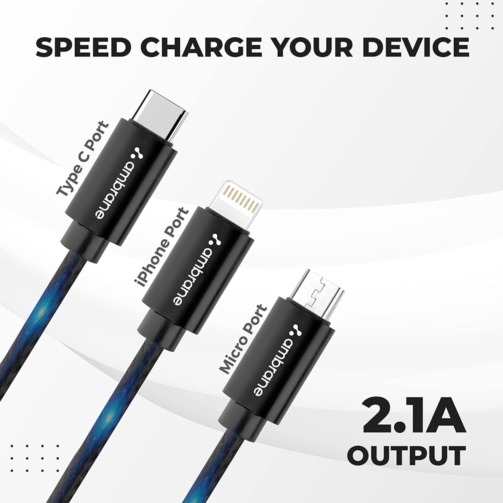 Ambrane High Speed data transfer, Plug & Play, Type C connector, 100mbps speed for internet - E-hub