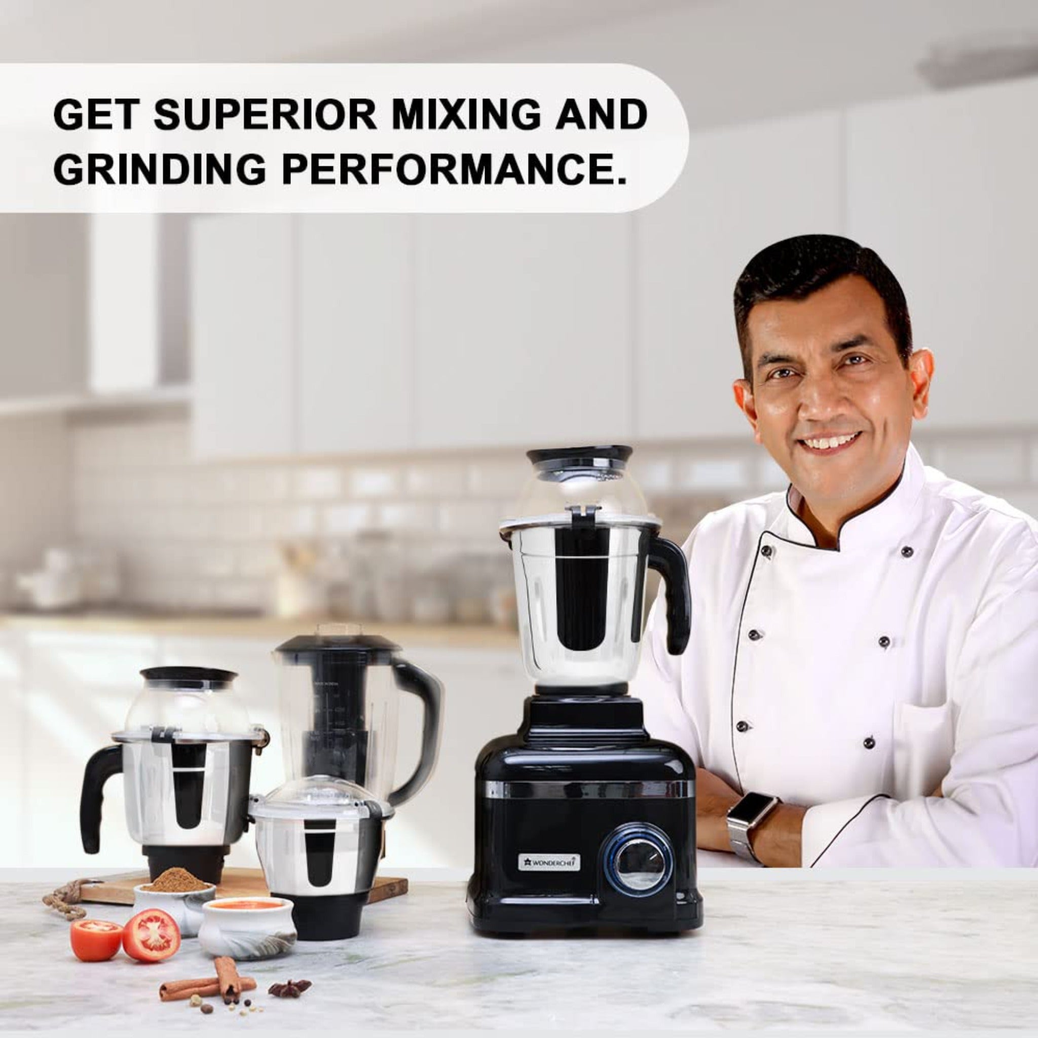 Sumo Black Mixer Grinder Dlx 1000 W