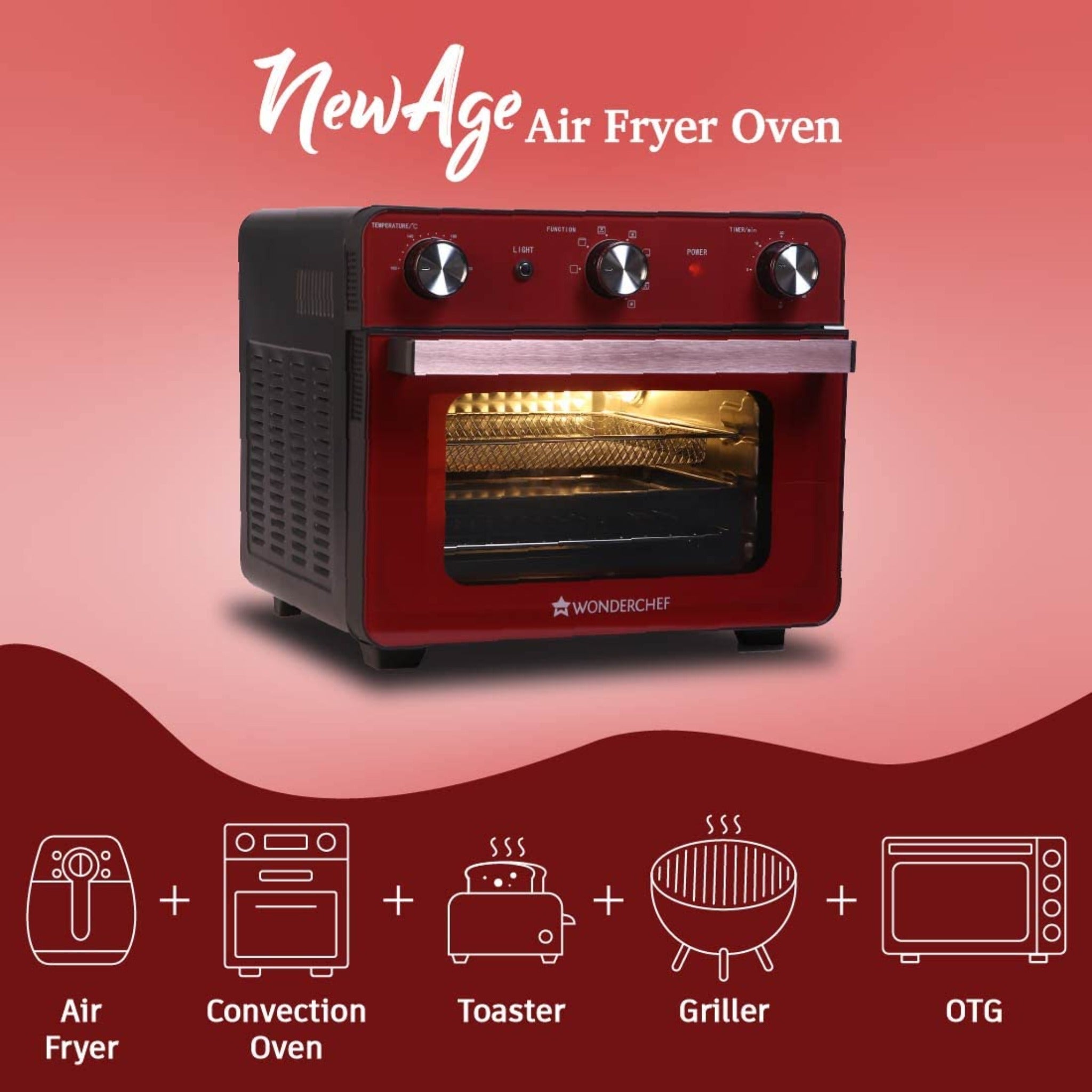 Wonderchef Crimson Edge Air Fryer Oven 23L