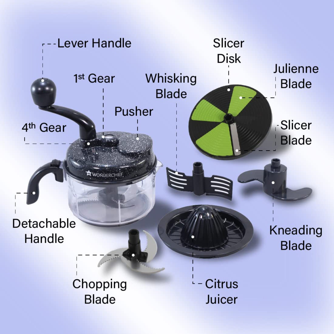 Turbo Chopper 6-In-1 Dual-Speed Food Processor