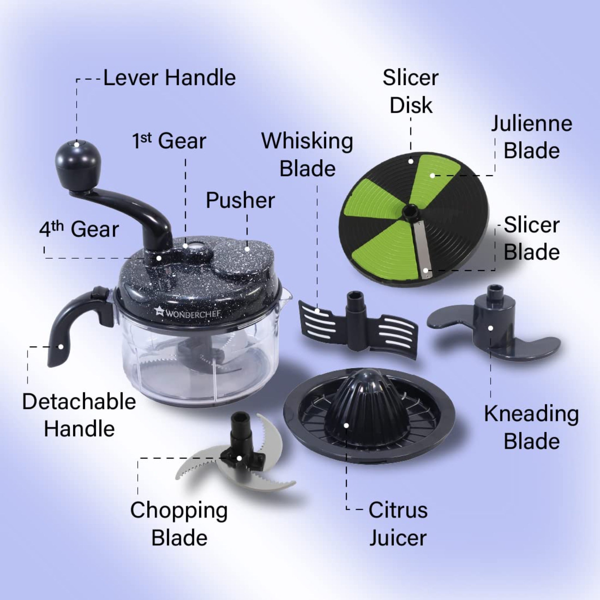 Turbo Chopper 6-In-1 Dual-Speed Food Processor