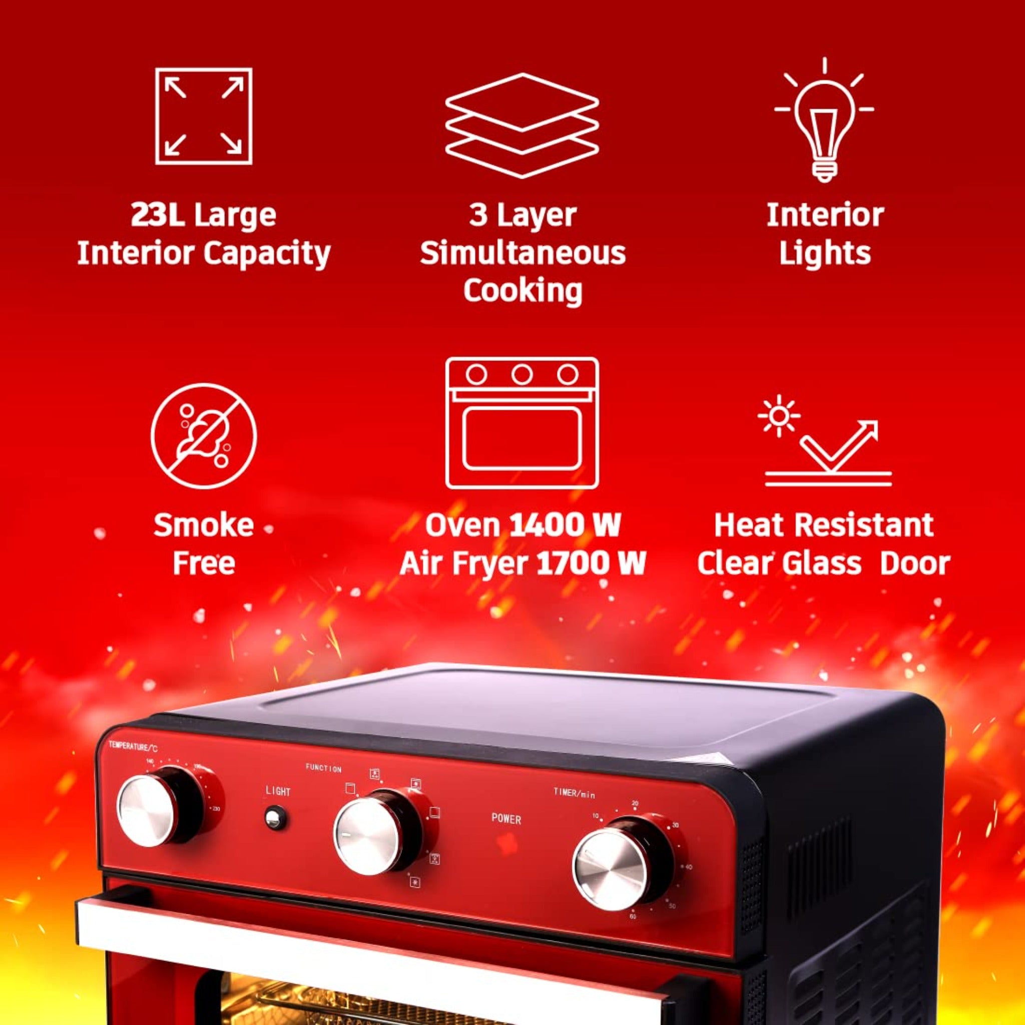 Wonderchef Crimson Edge Air Fryer Oven 23L