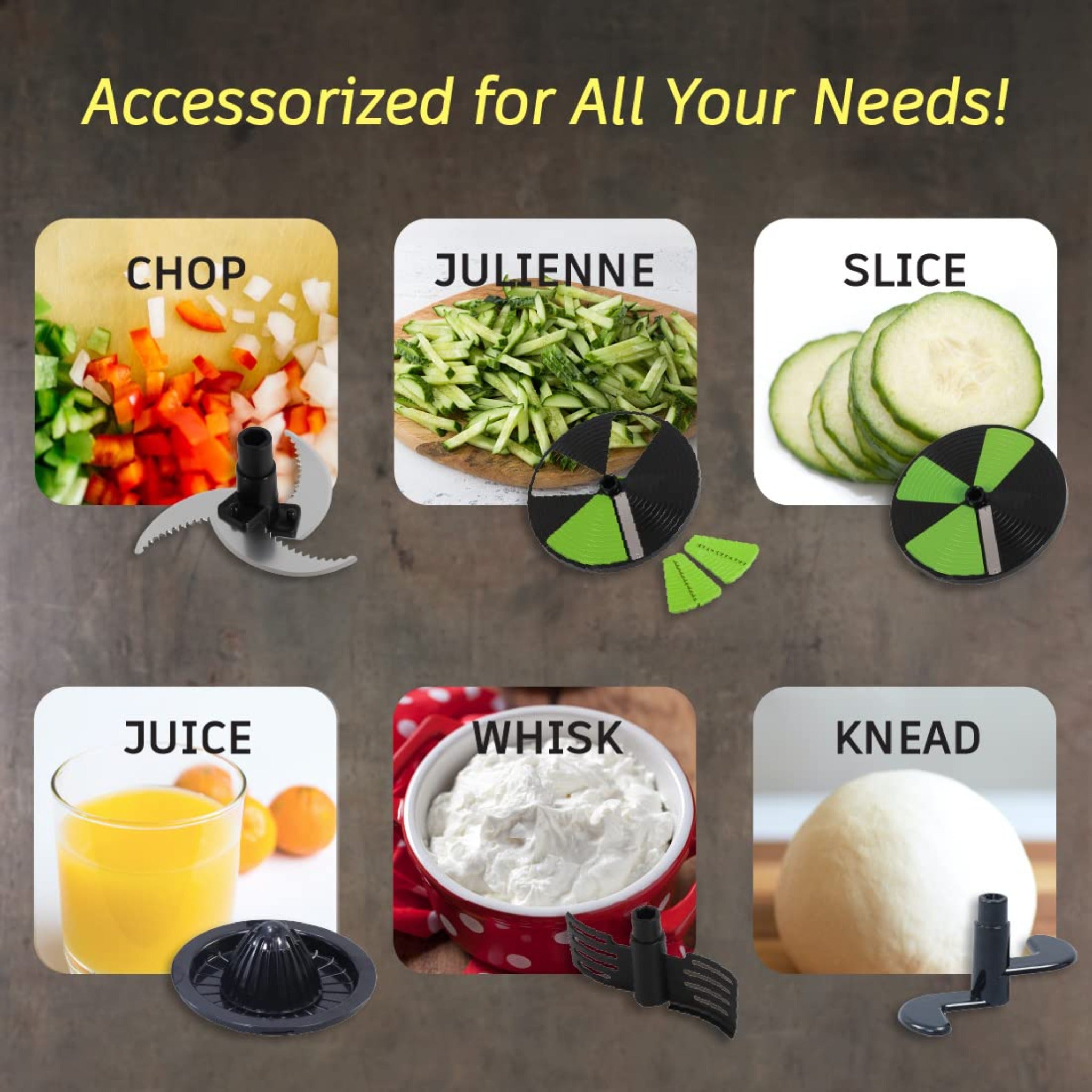 Turbo Chopper 6-In-1 Dual-Speed Food Processor